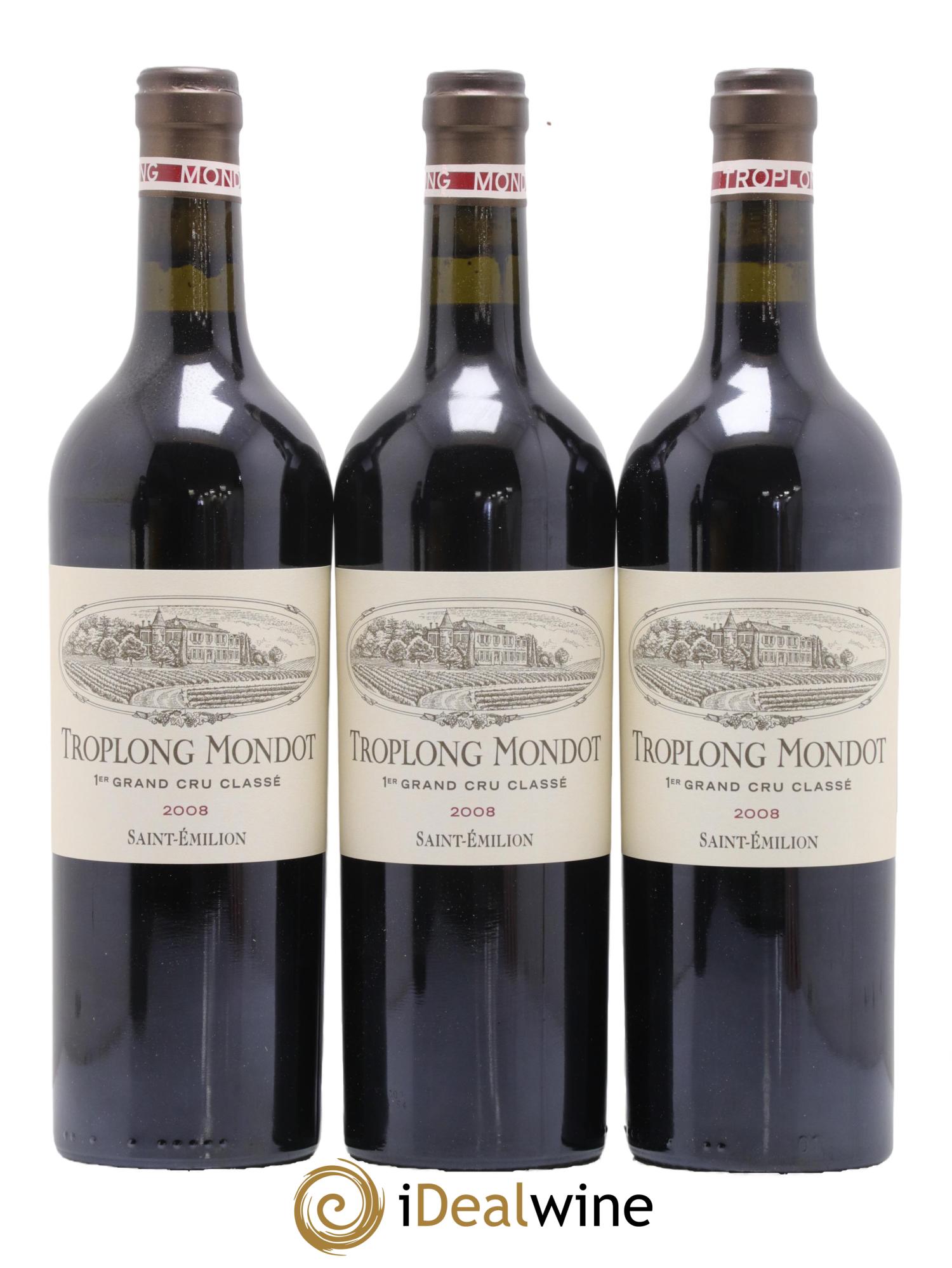 Château Troplong Mondot 1er Grand Cru Classé B 2008 - Lot de 6 bouteilles - 2