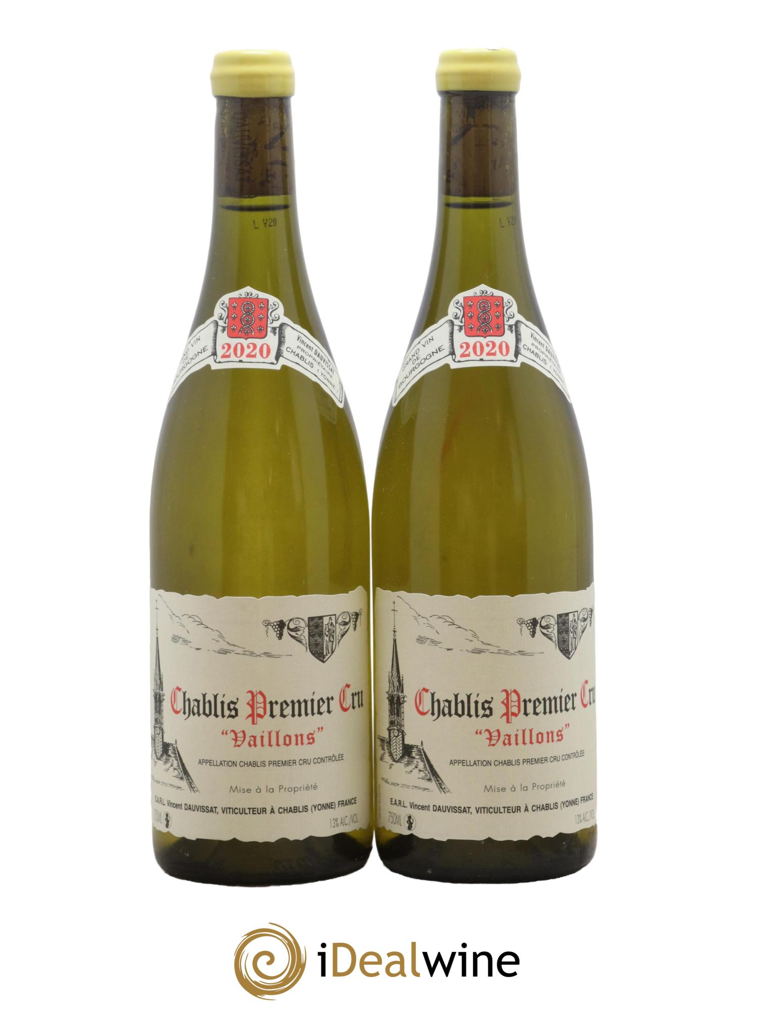 Chablis 1er Cru Vaillons Vincent Dauvissat (Domaine) 2020 - Lot de 2 bouteilles - 0