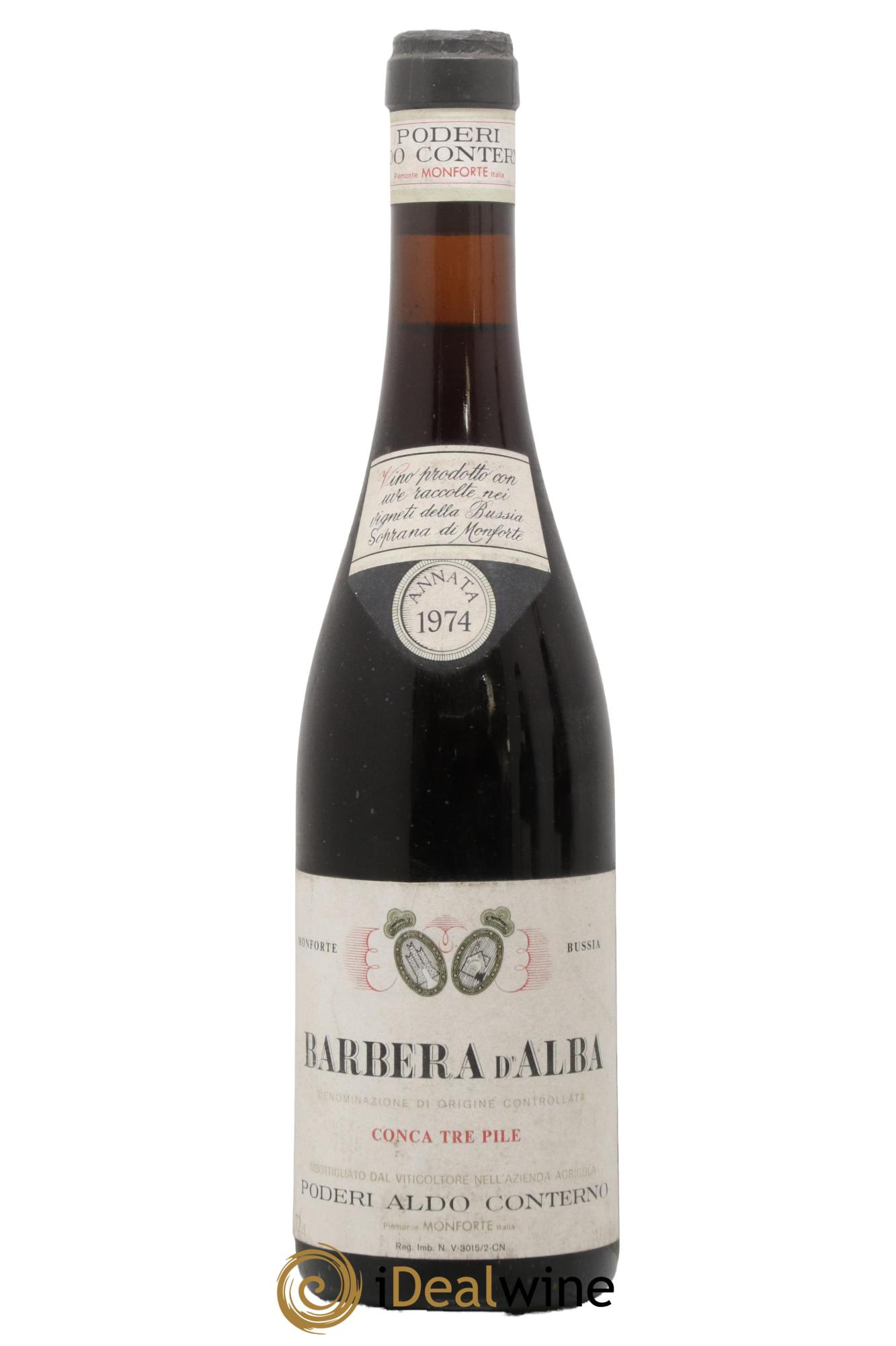 Barbera d'Alba DOC Tre Pile Aldo Conterno 1974 - Lot of 1 bottle - 0