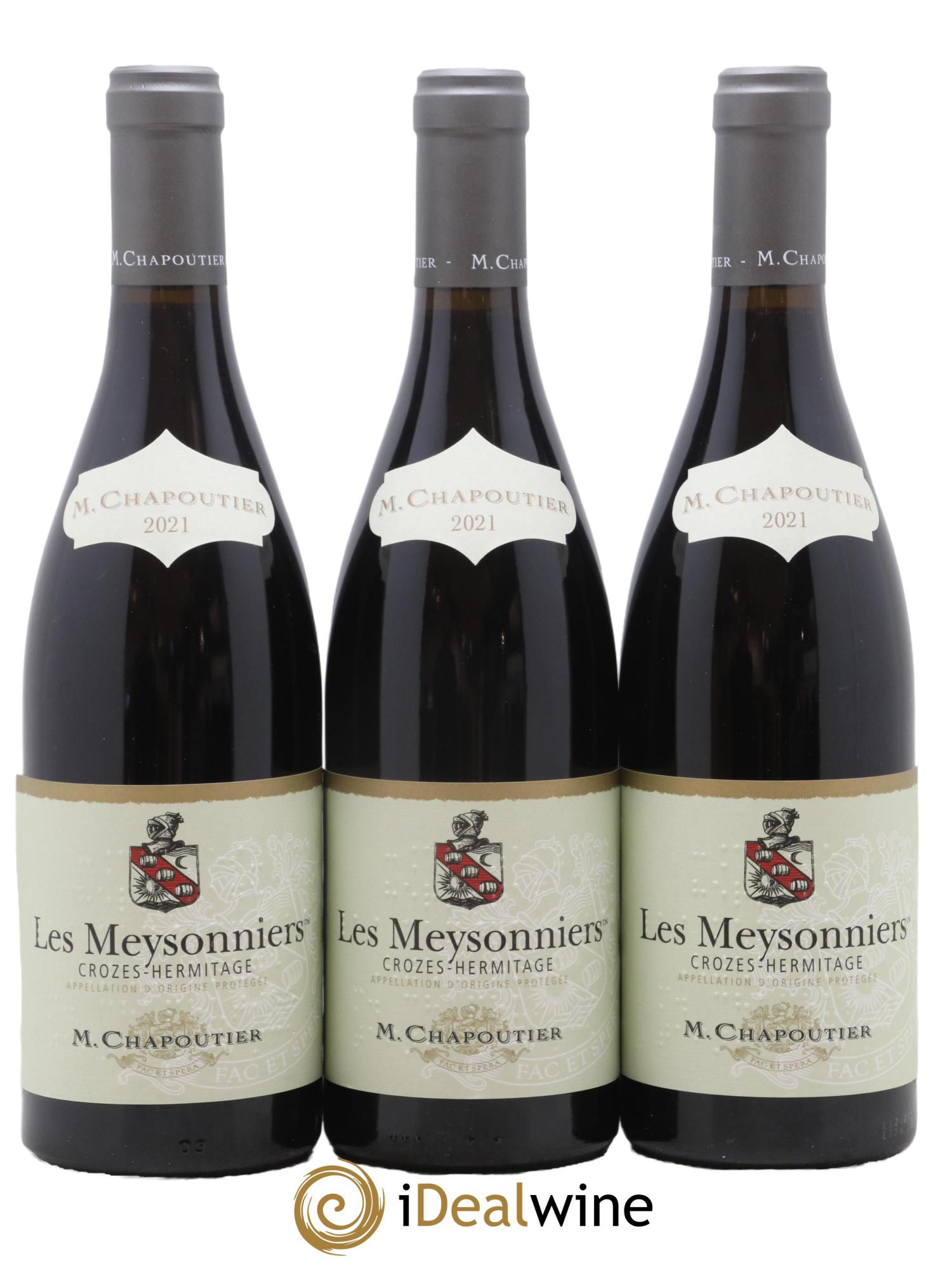 Crozes-Hermitage Les Meysonniers Chapoutier 2021 - Lot de 3 bouteilles - 0