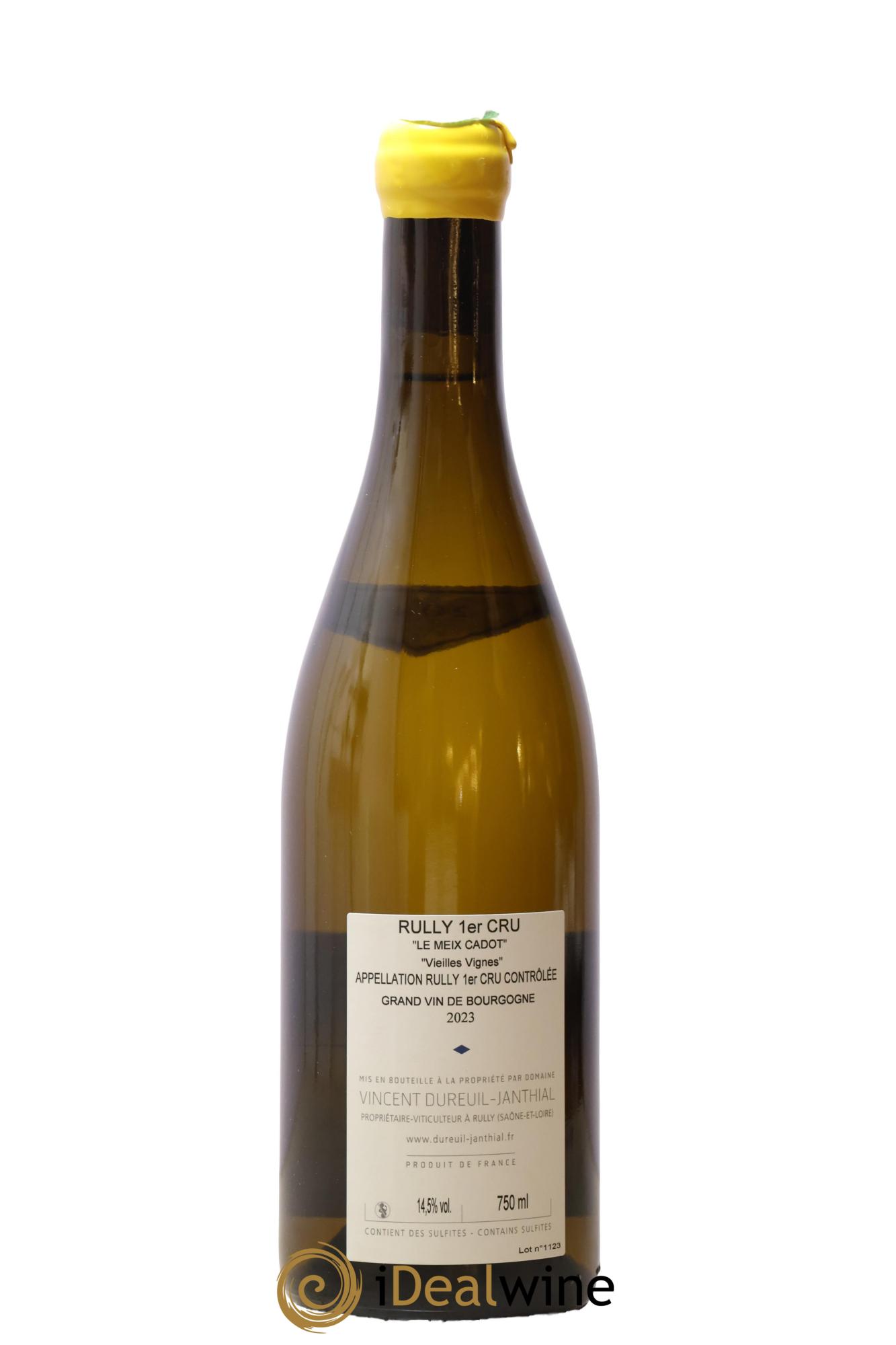 Rully 1er Cru Le Meix Cadot Vieilles Vignes Vincent Dureuil-Janthial 2023 - Posten von 1 Flasche - 1