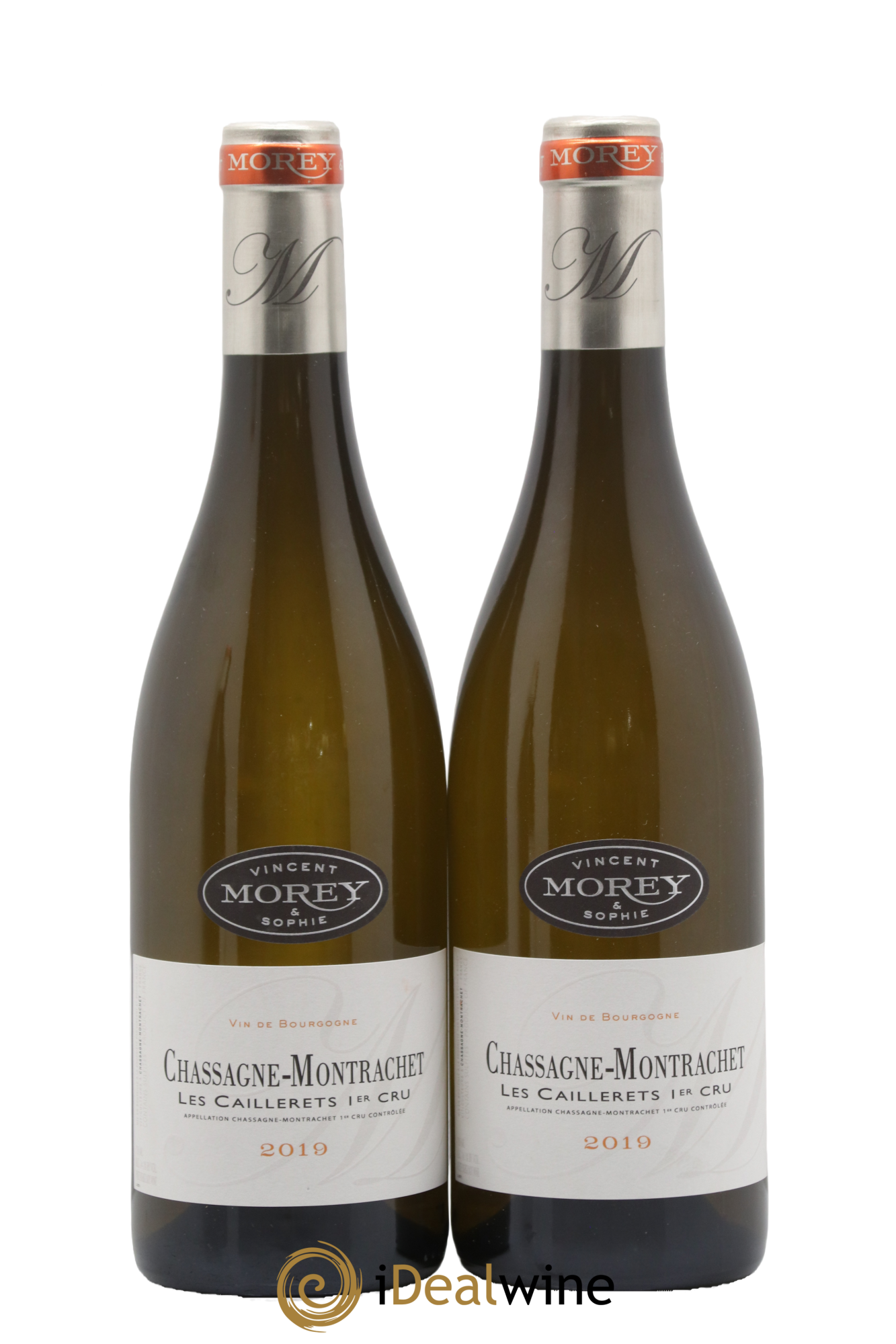 Chassagne-Montrachet 1er Cru Les Caillerets Vincent et Sophie Morey 2019 - Lot de 2 bouteilles - 0