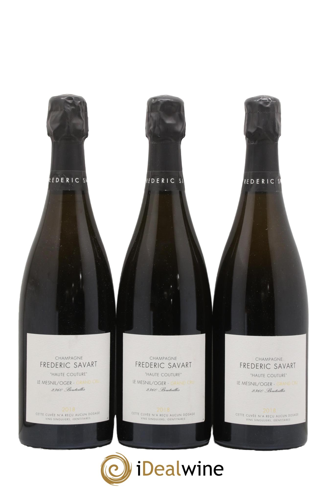 Haute Couture Le Mesnil sur Oger Extra-Brut Savart 2018 - Lot de 3 bouteilles - 0