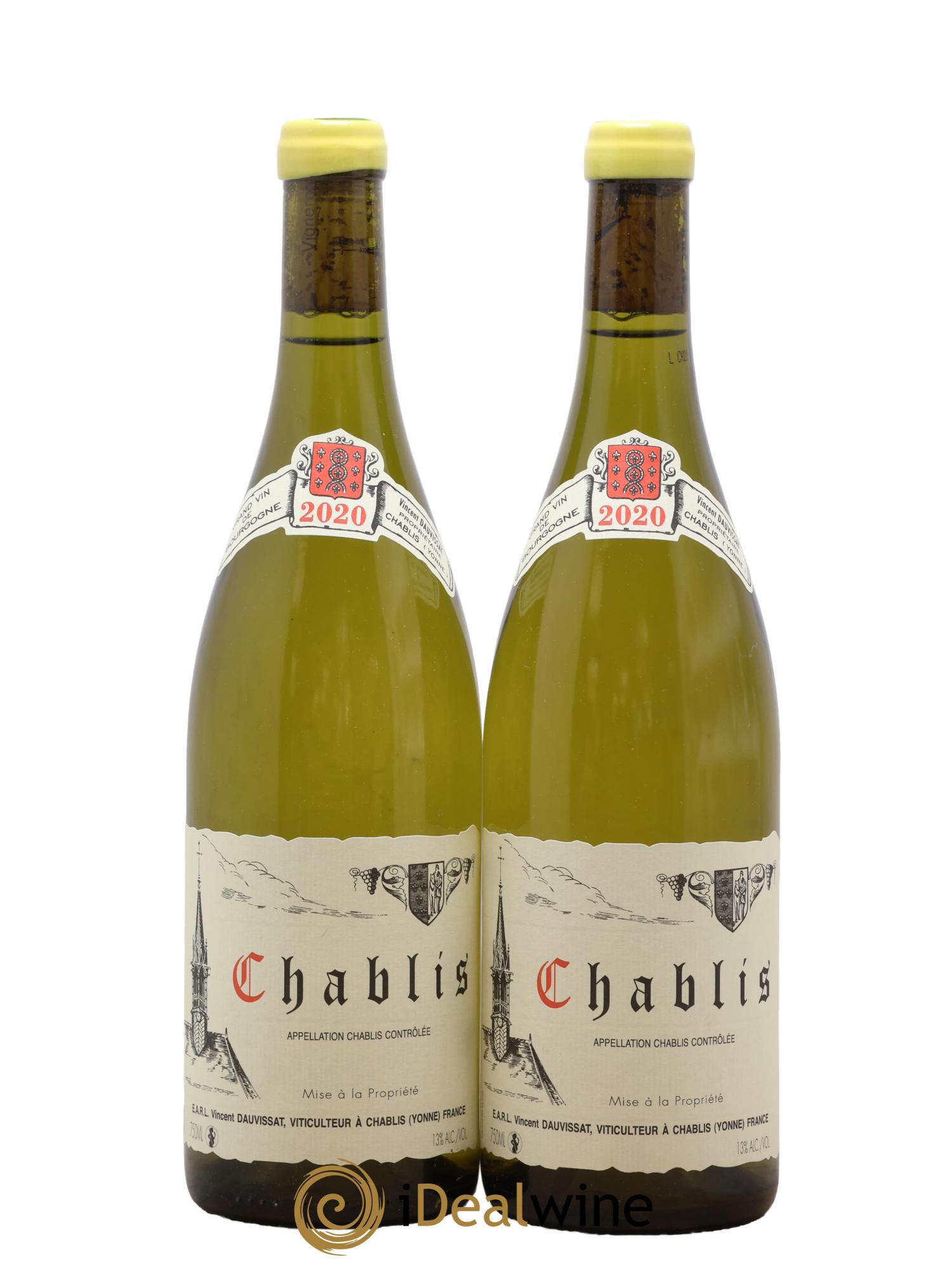 Chablis Vincent Dauvissat (Domaine) 2020 - Lot de 2 bouteilles - 0