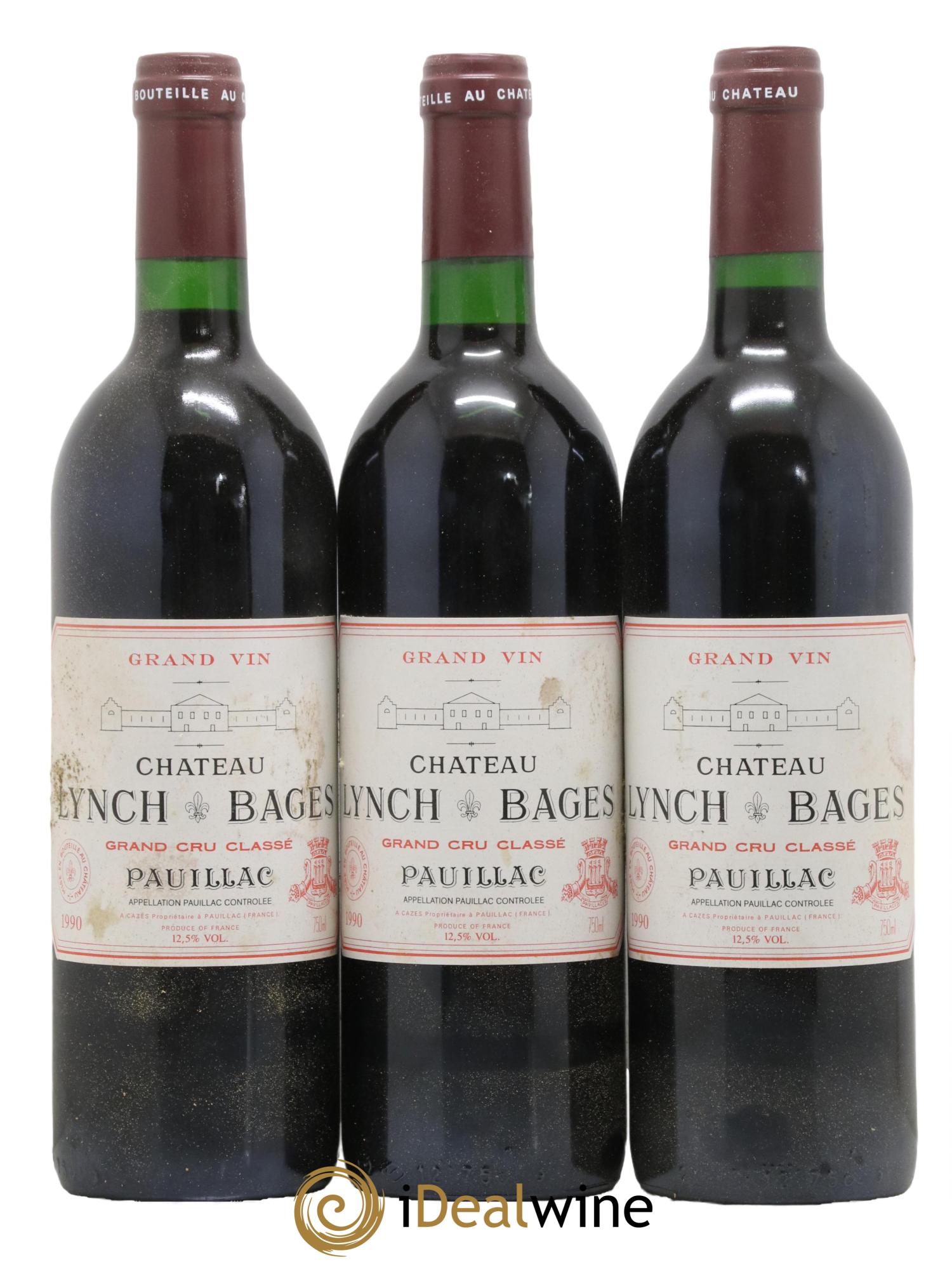 Château Lynch Bages 5ème Grand Cru Classé 1990 - Lot de 12 bouteilles - 4