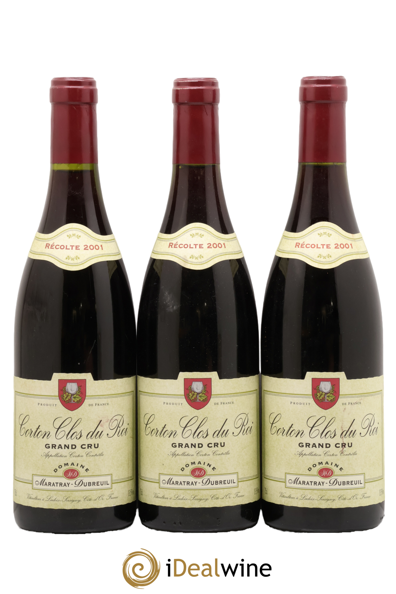 Corton Grand Cru Clos du Roi Maratray-Dubreuil 2001 - Lot de 3 bouteilles - 0
