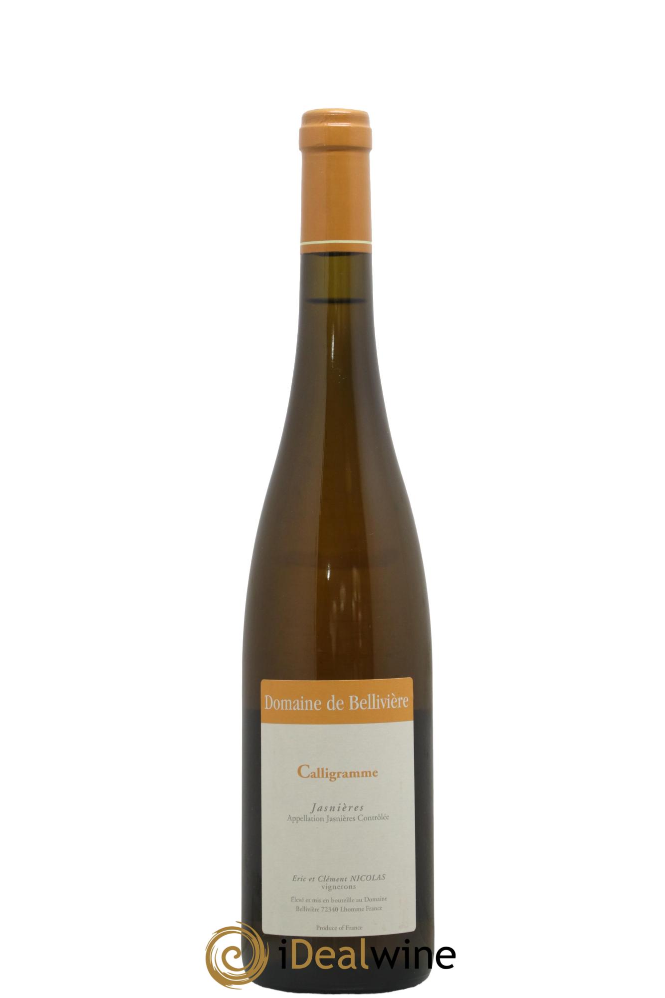 Jasnières Calligramme Domaine de Bellivière 2021 - Lot de 1 bouteille - 0