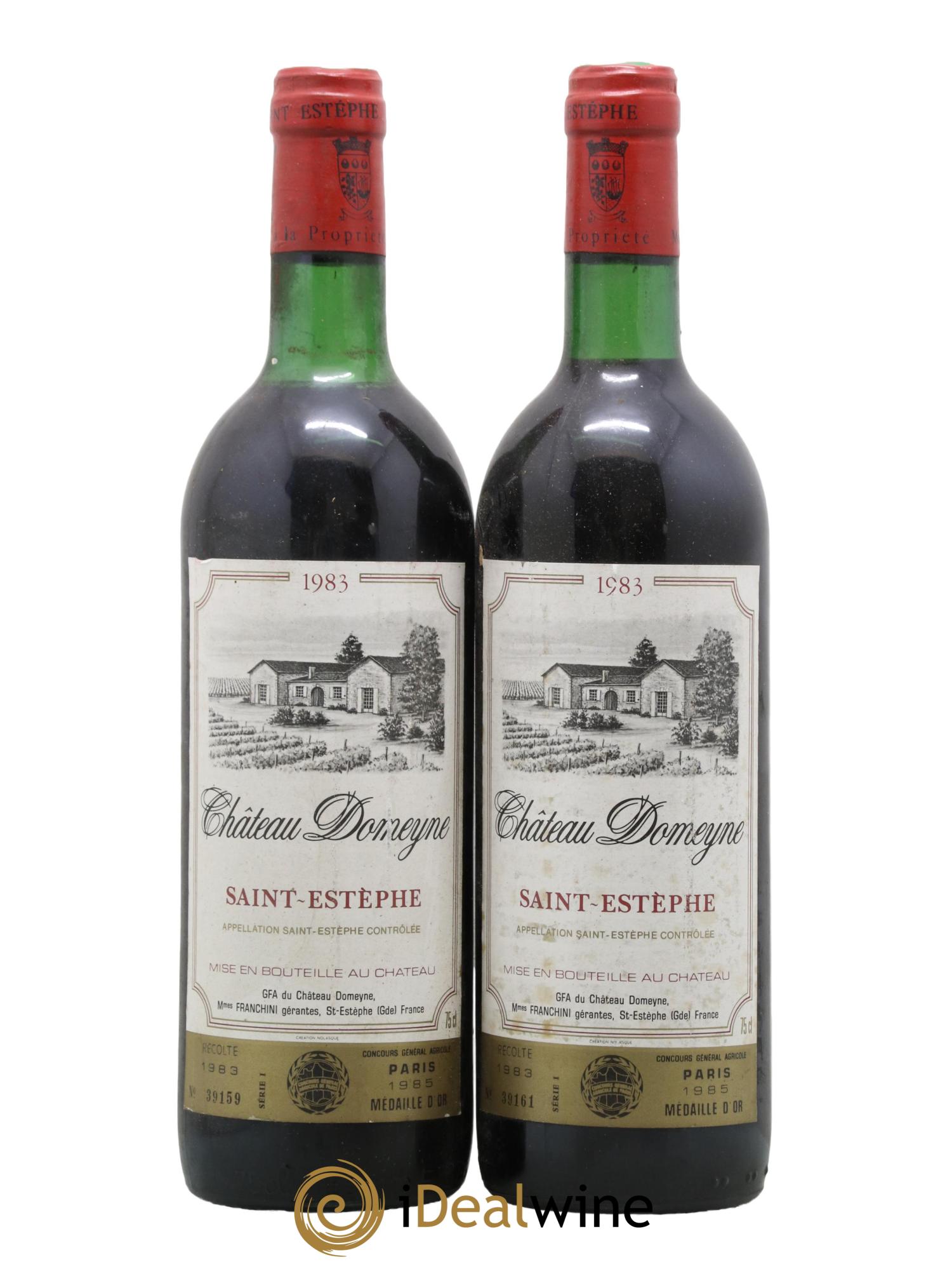 Château Domeyne Cru Bourgeois 1983 - Lot de 2 bouteilles - 0