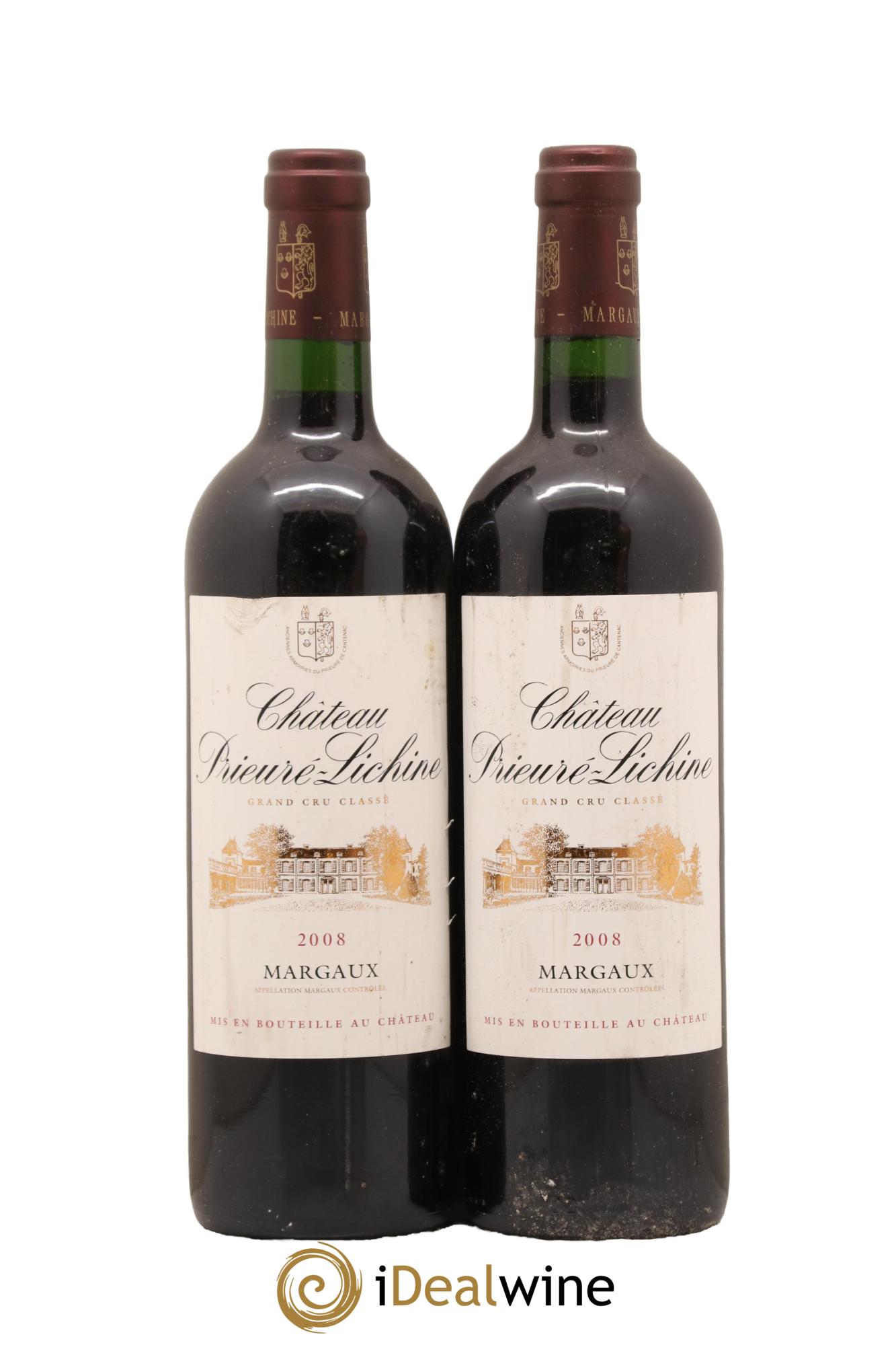 Château Prieuré Lichine 4ème Grand Cru Classé 2008 - Lot de 2 bouteilles - 0