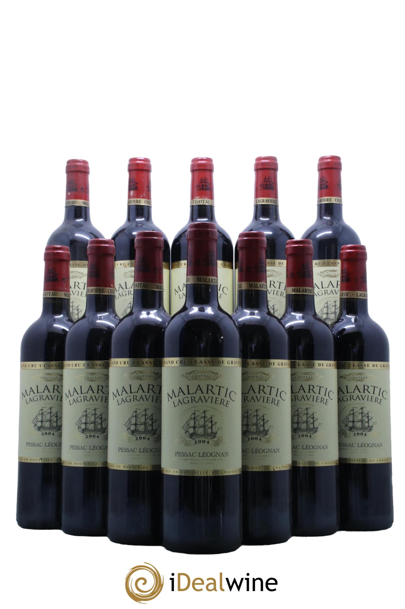 Château Malartic-Lagravière Cru Classé de Graves 2004 - Lot de 12 bouteilles - 0