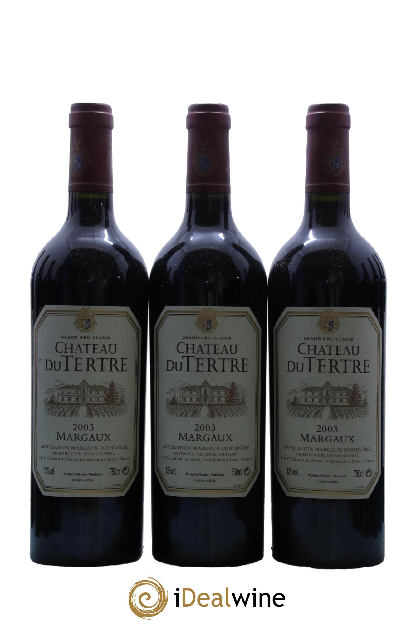 Château du Tertre 5ème Grand Cru Classé 2003 - Lot de 12 bouteilles - 1