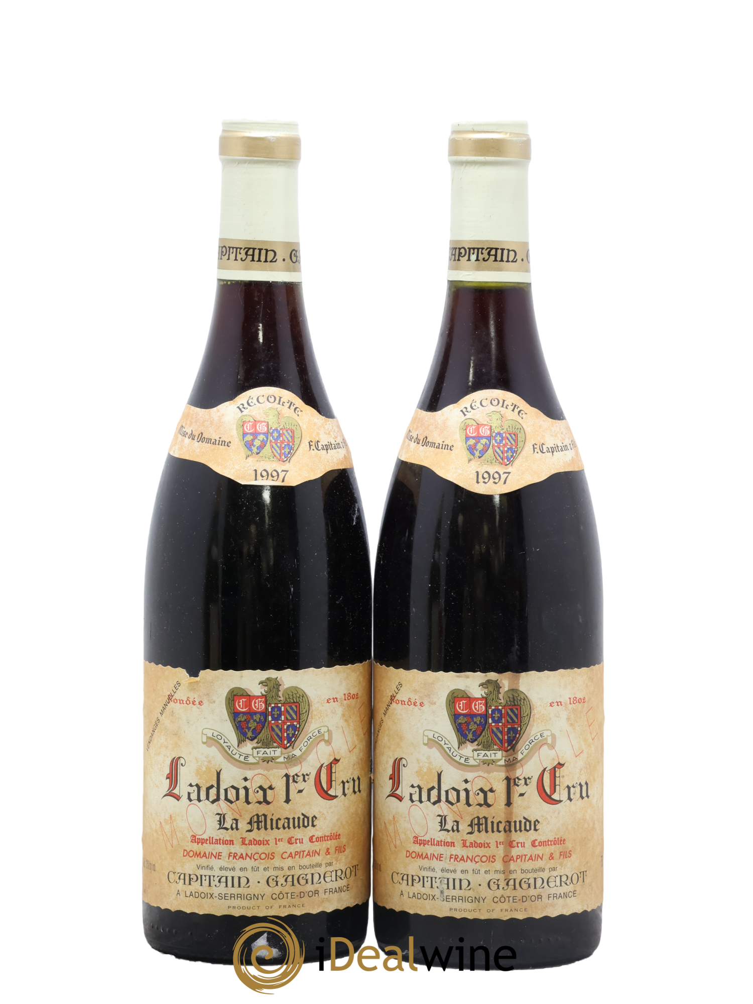 Ladoix 1er Cru La Miraude Capitain-Gagnerot 1997 - Lot de 2 bouteilles - 0