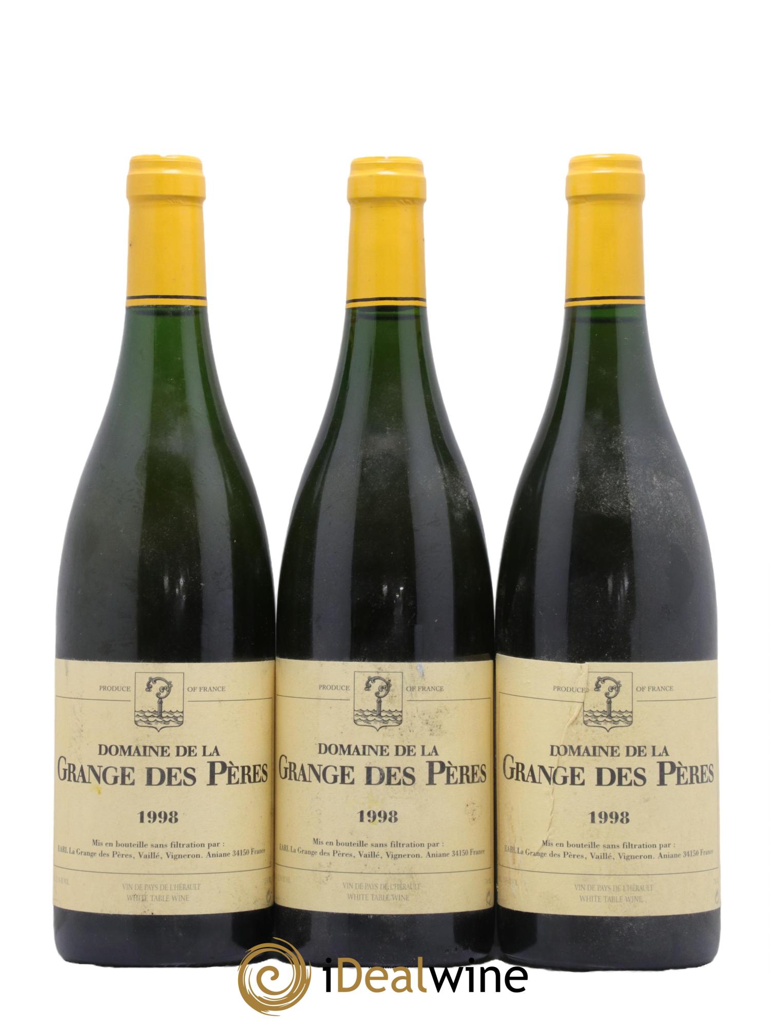 Pays d'Hérault Grange des Pères Laurent Vaillé 1998 - Lot de 3 bouteilles - 0