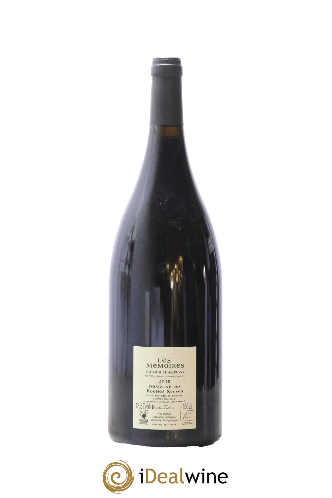 Saumur-Champigny Les Mémoires Domaine des Roches Neuves - Thierry Germain 2018 - Lot de 1 magnum - 1