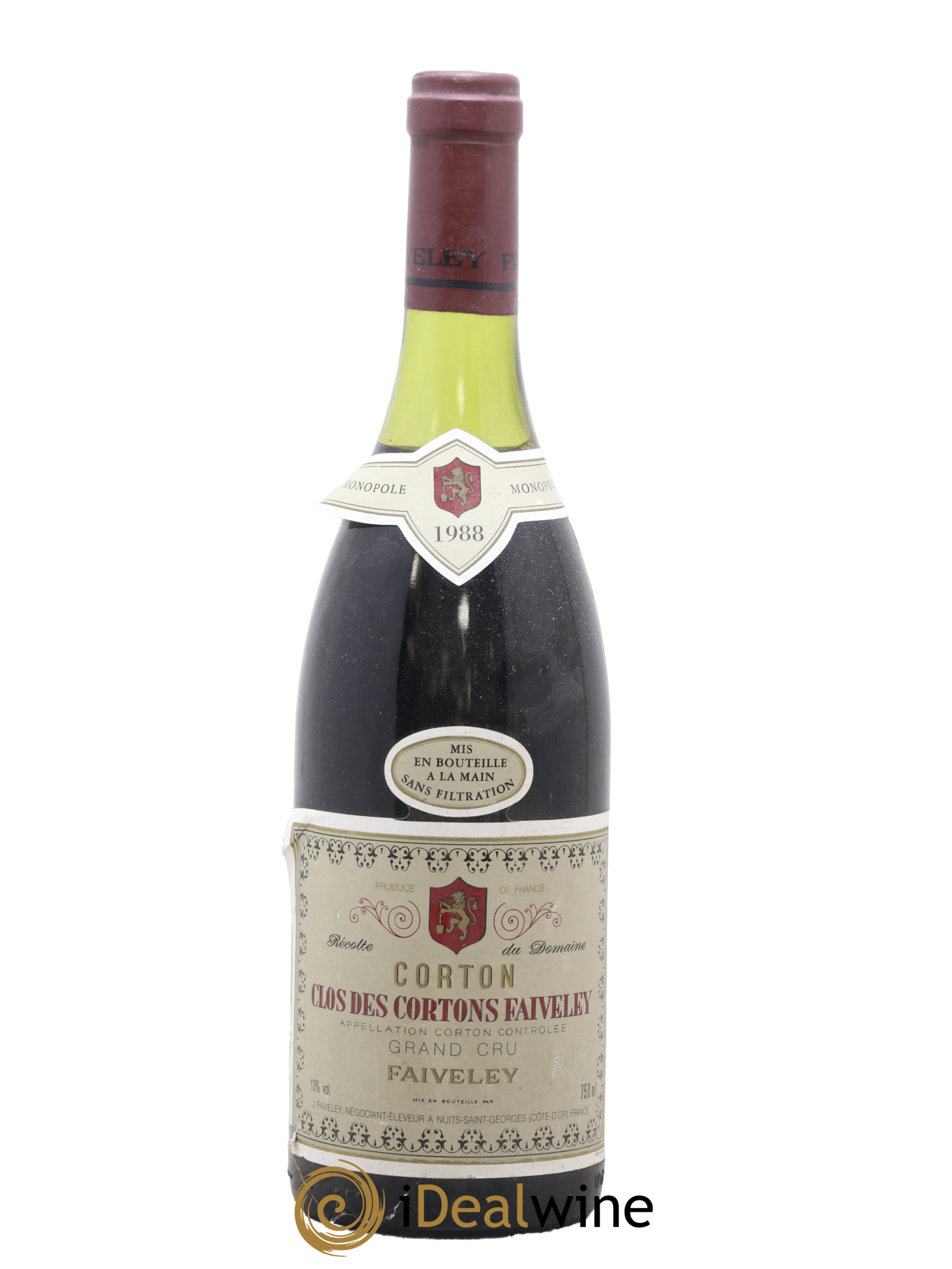Corton Grand Cru Clos des Cortons Faiveley 1988 - Lot de 1 bouteille - 0