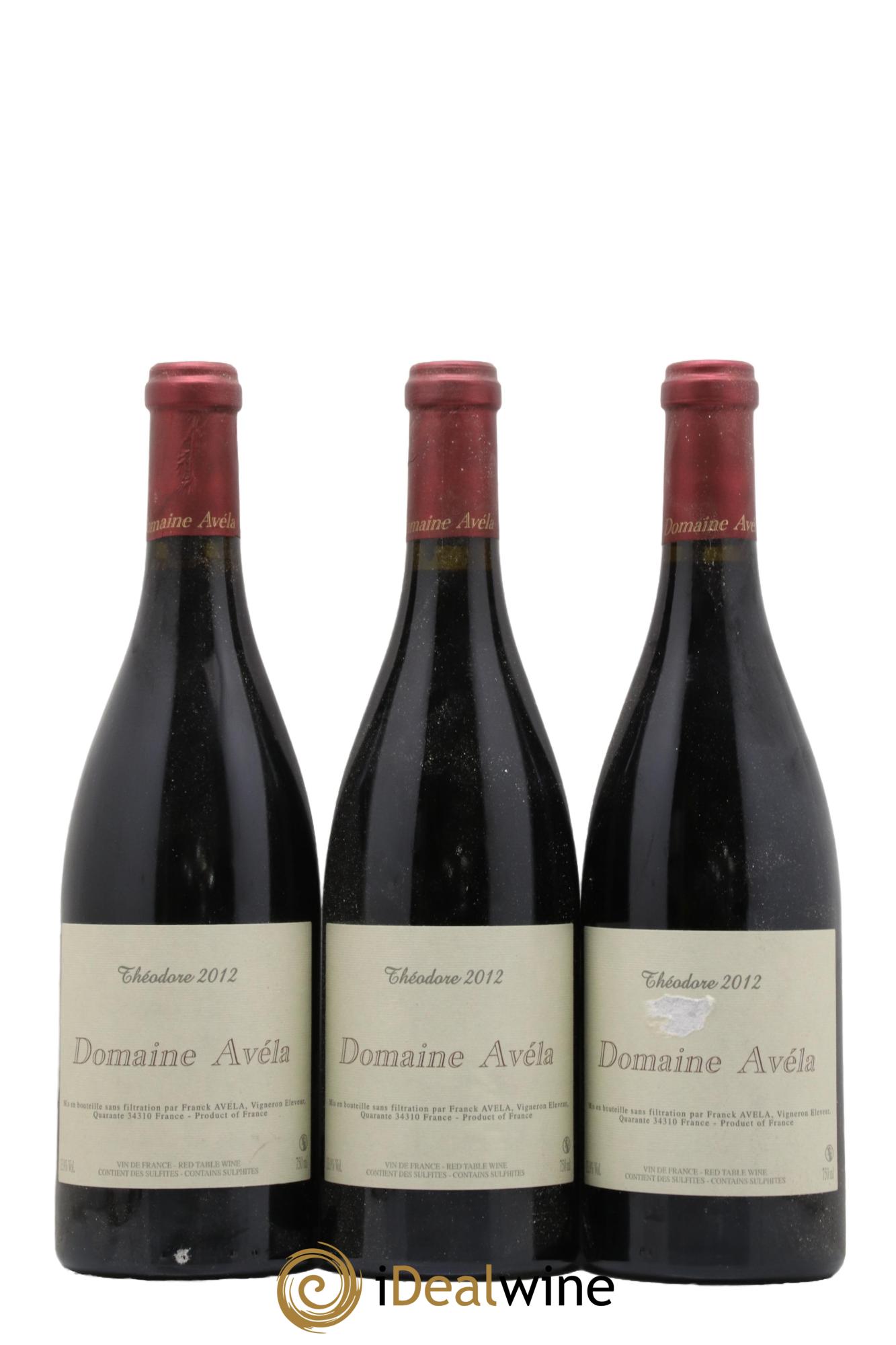 Vin de France Théodore Avéla 2012 - Lot de 3 bouteilles - 0