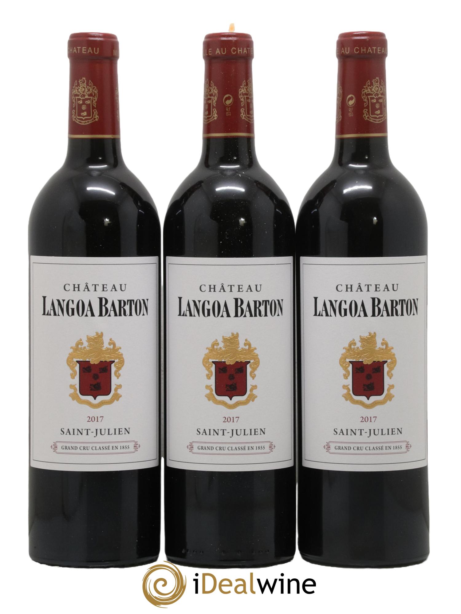 Château Langoa Barton 3ème Grand Cru Classé 2017 - Lot de 3 bouteilles - 0