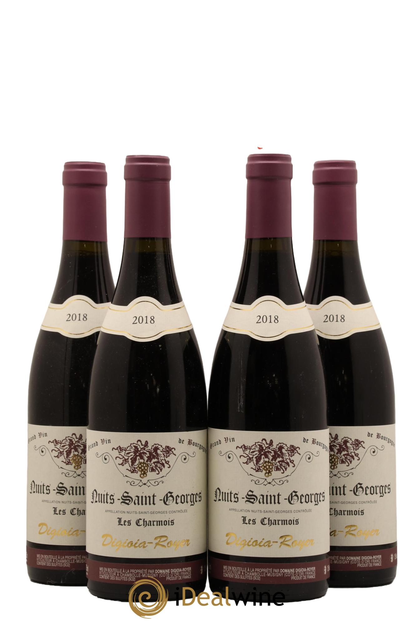 Nuits-Saint-Georges Les Charmois Domaine Digioia Royer 2018 - Lot de 4 bouteilles - 0