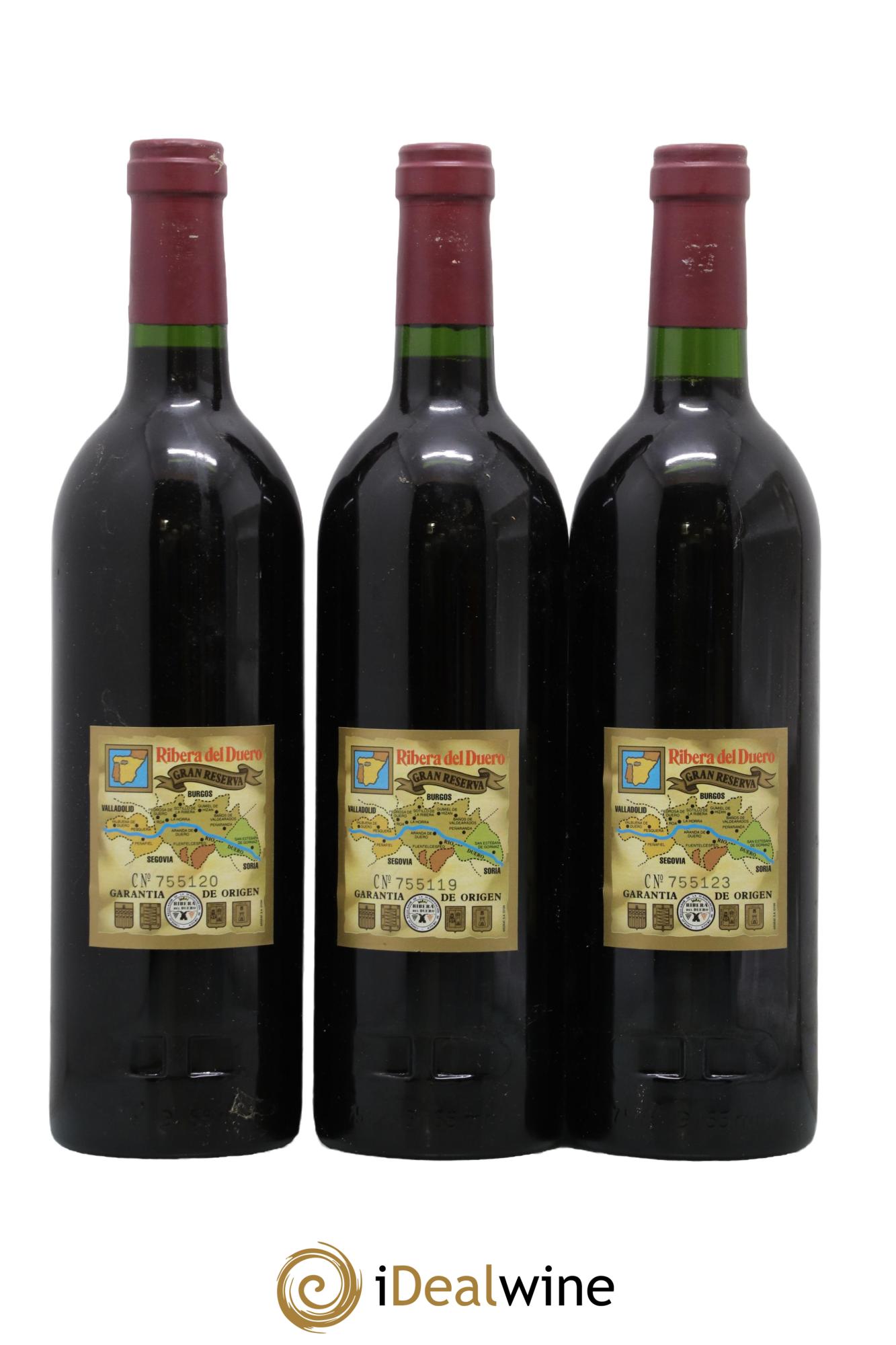 Ribera Del Duero DO Vega Sicilia Unico Famille Alvarez 1986 - Lot de 3 bouteilles - 1