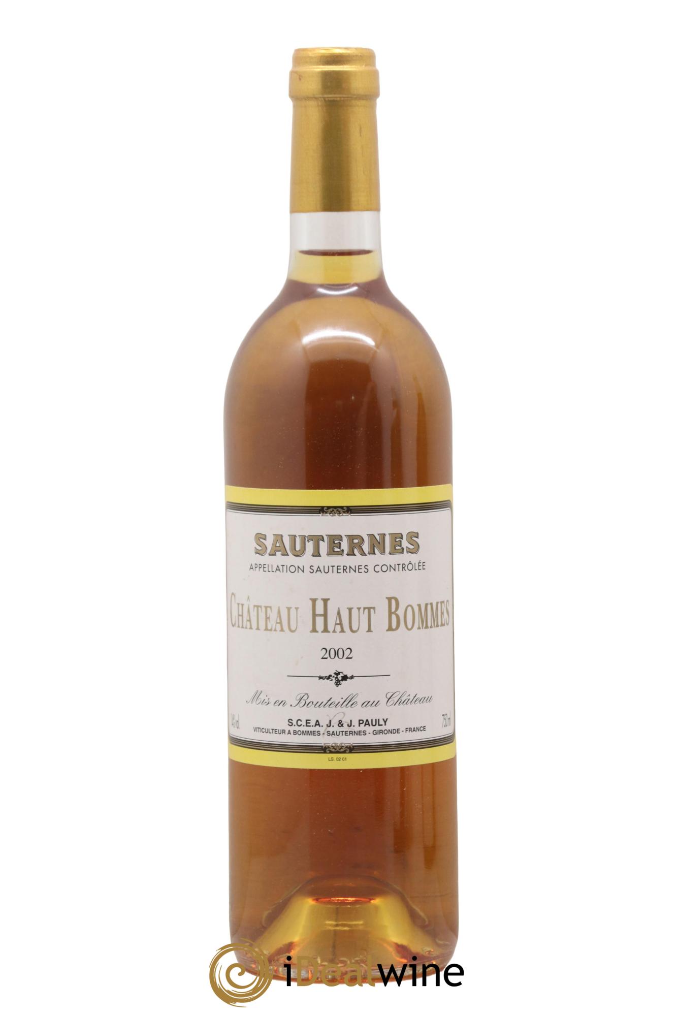 Sauternes Château Haut Bommes 2002 - Posten von 1 Flasche - 0