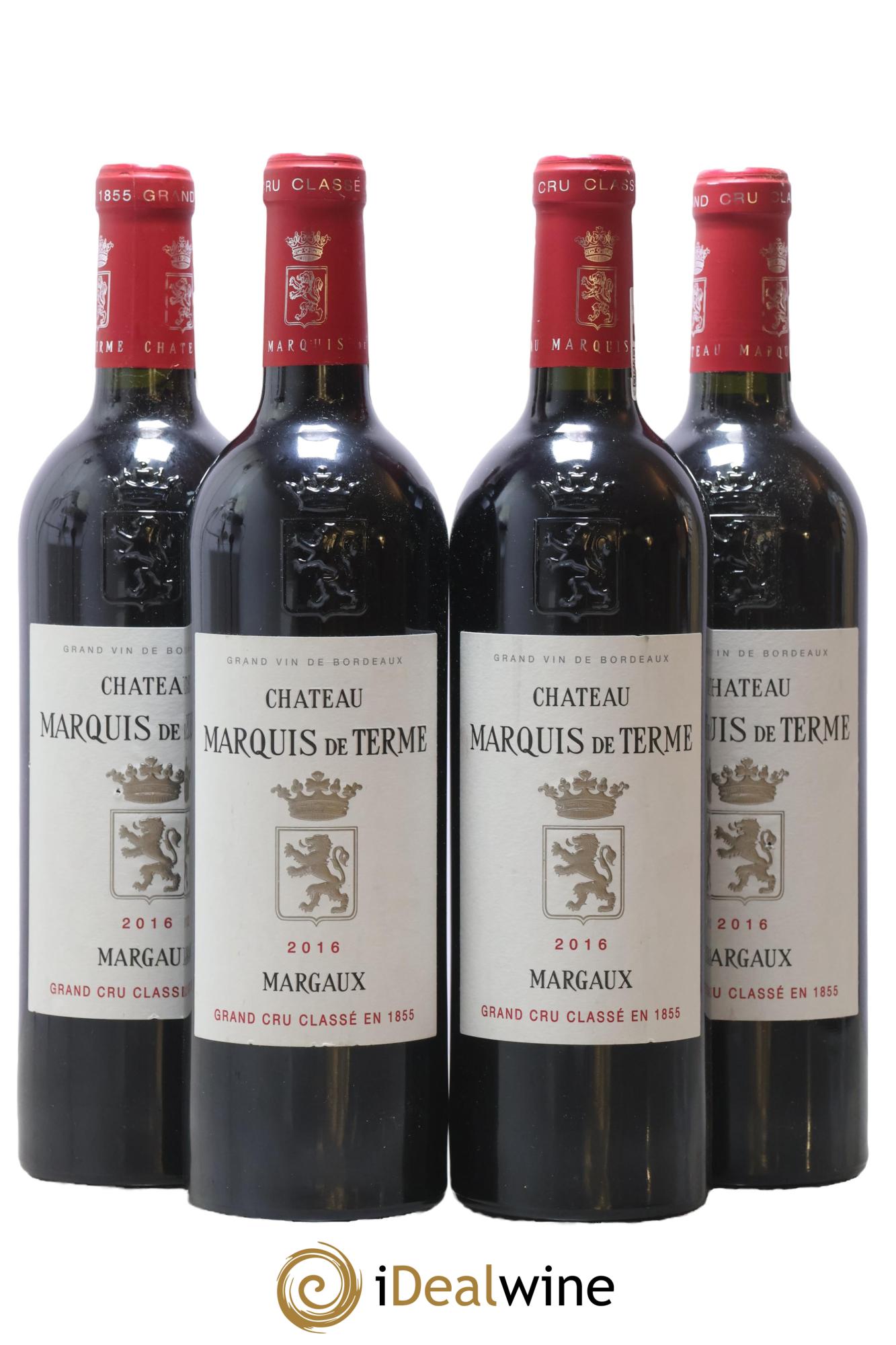 Château Marquis de Terme 4ème Grand Cru Classé 2016 - Lot de 4 bouteilles - 0