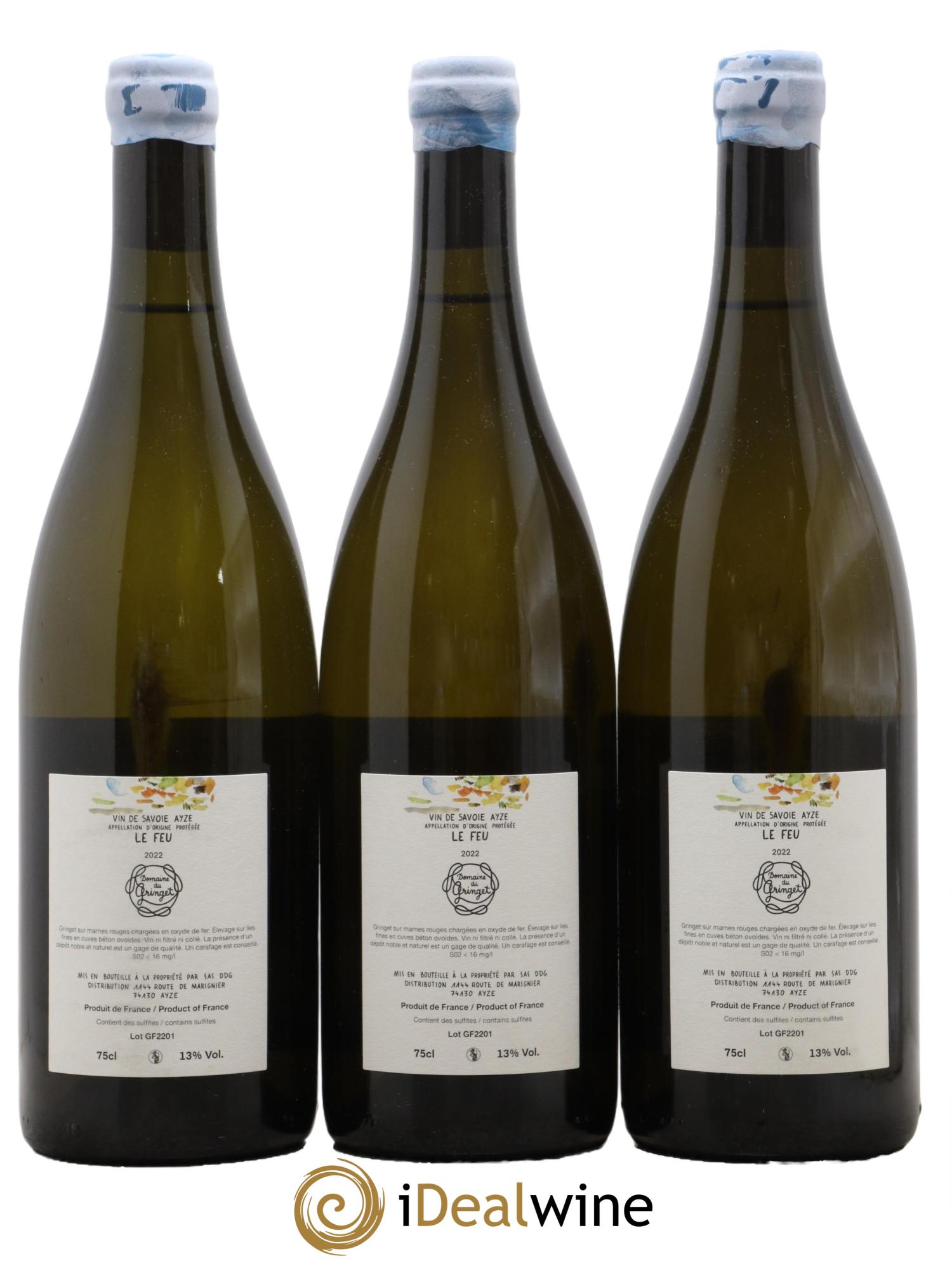 Vin de Savoie Ayze Le Feu Domaine du Gringet 2022 - Lot de 3 bouteilles - 1