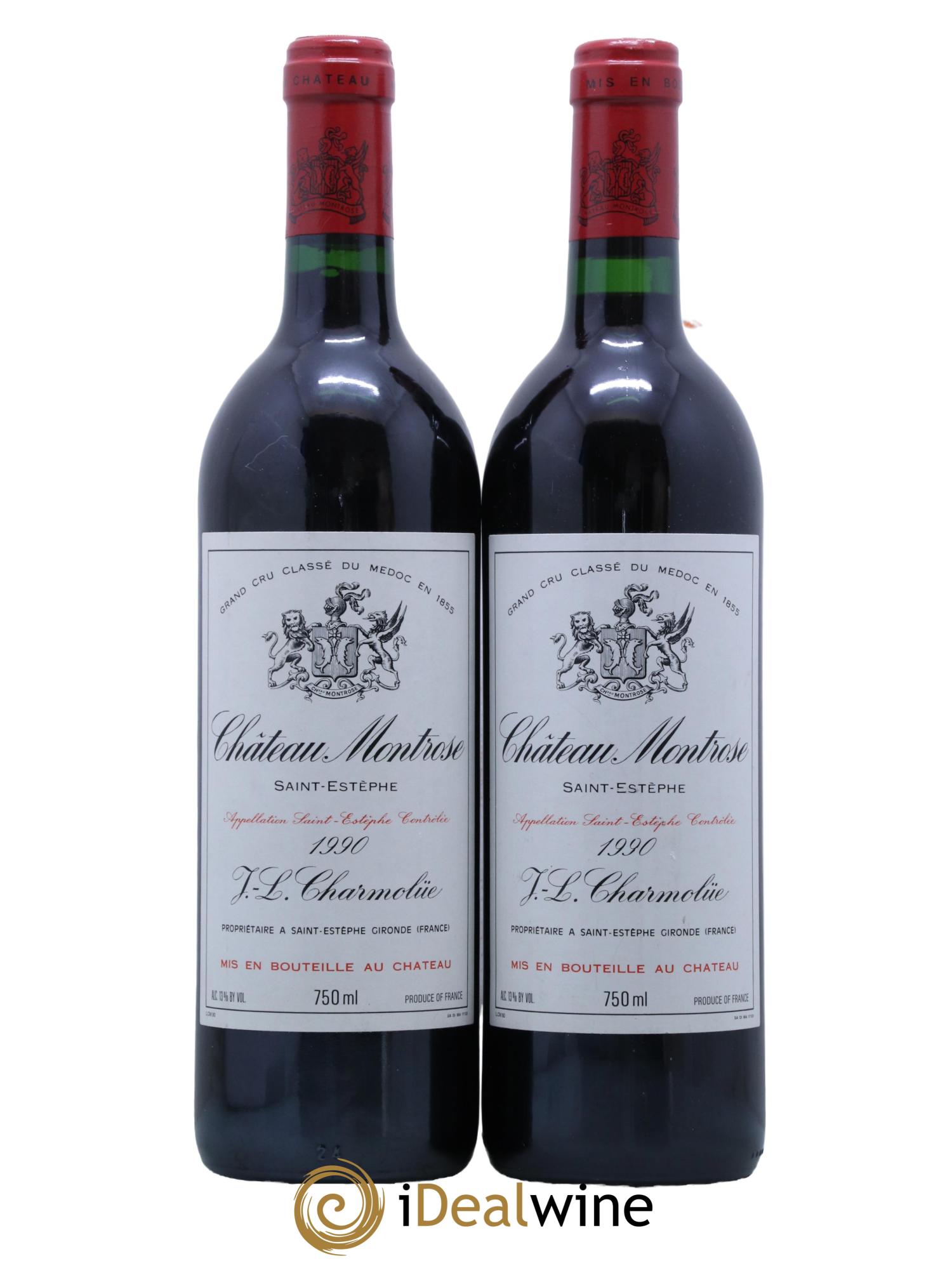 Château Montrose 2ème Grand Cru Classé 1990 - Lot de 2 bouteilles - 0