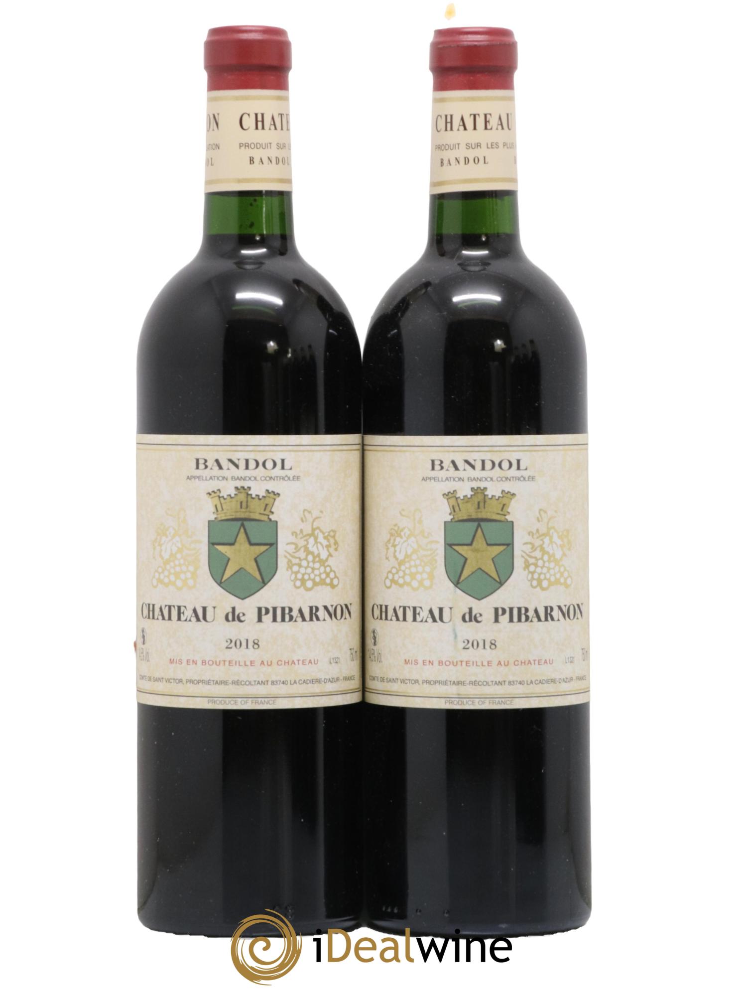 Bandol Château de Pibarnon Comte de Saint-Victor 2018 - Lot de 2 bouteilles - 0