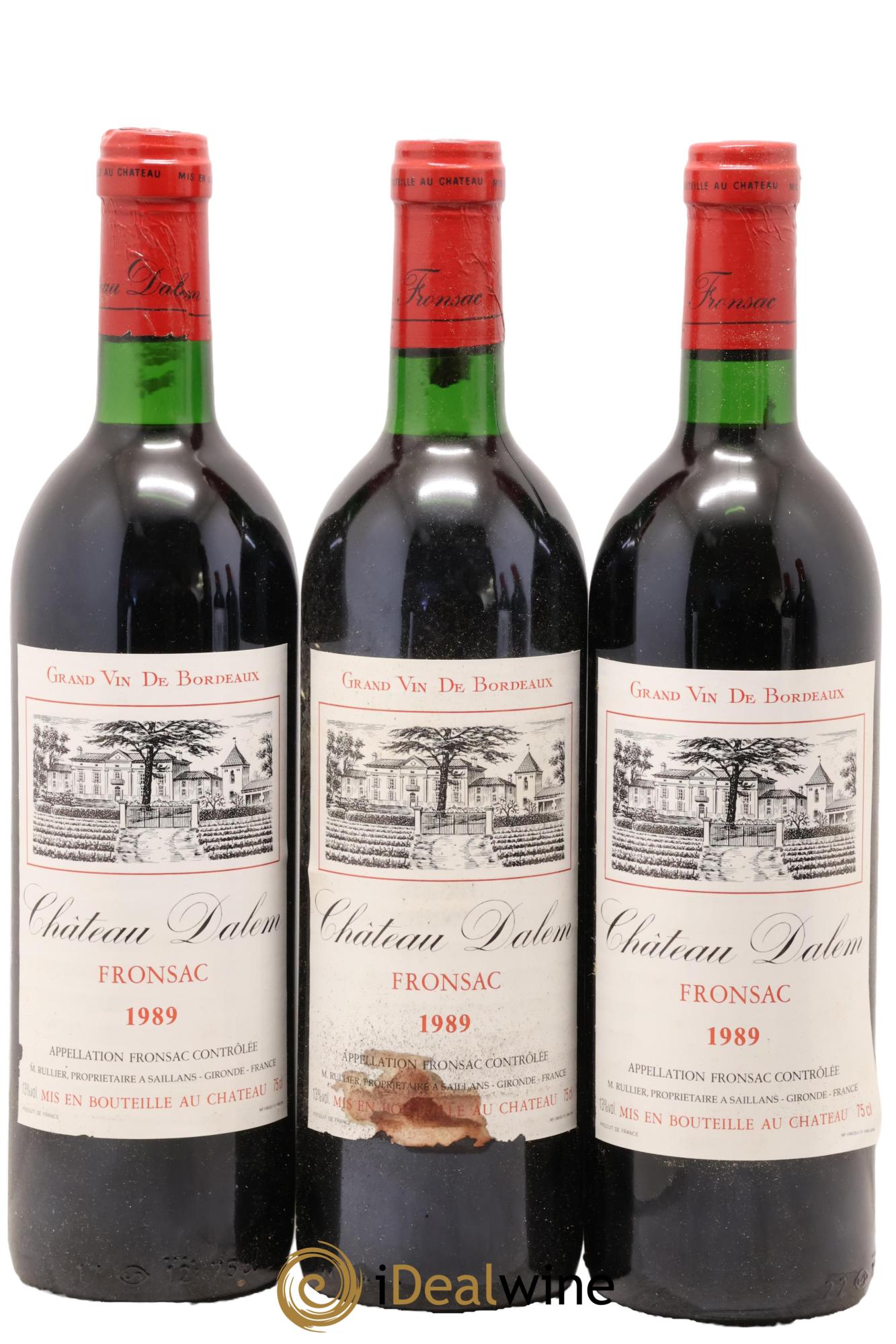 Château Dalem 1989 - Lot of 3 bottles - 0