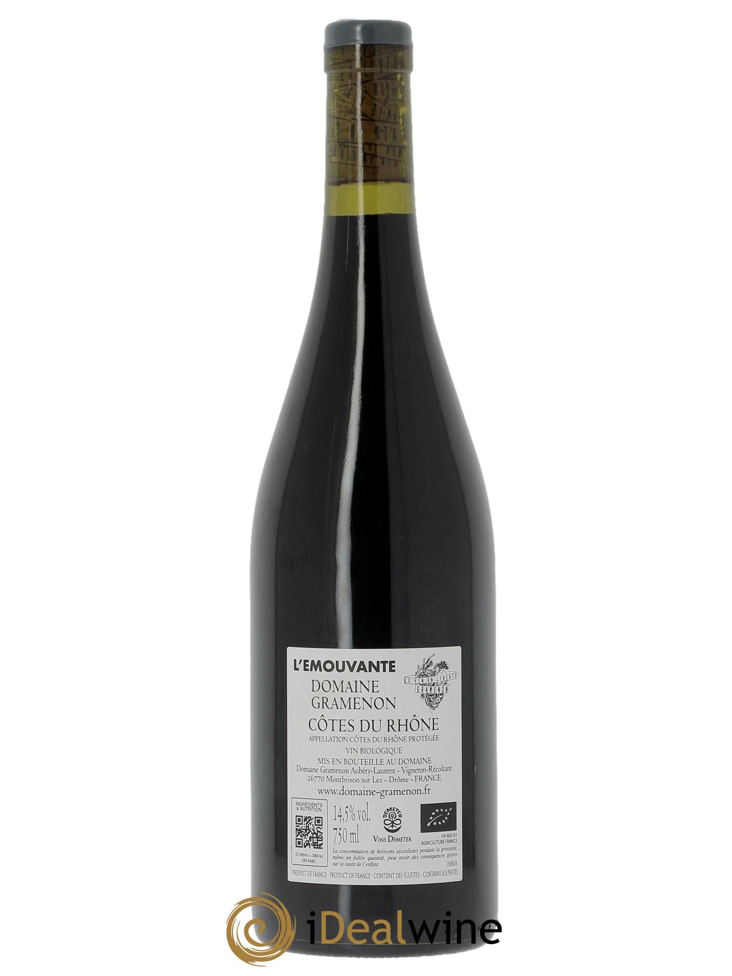 Côtes-du-Rhône L'émouvante Gramenon (Domaine)  2024 - Lotto di 1 bottiglia - 1