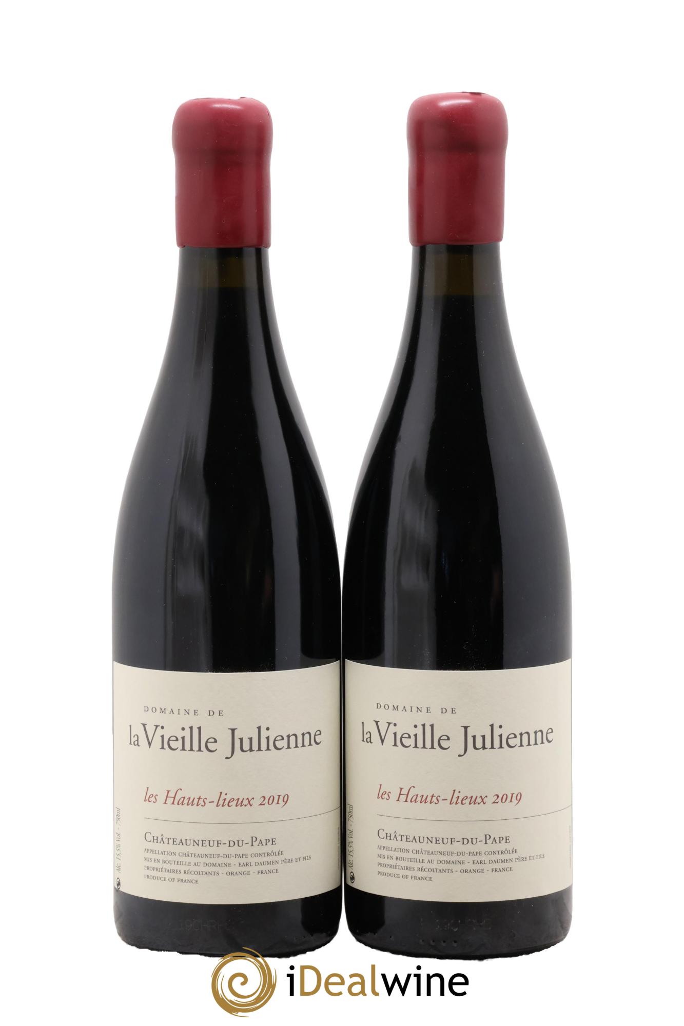 Châteauneuf-du-Pape Vieille Julienne (Domaine de la) Les Hauts Lieux Jean-Paul Daumen 2019 - Lot de 2 bouteilles - 0