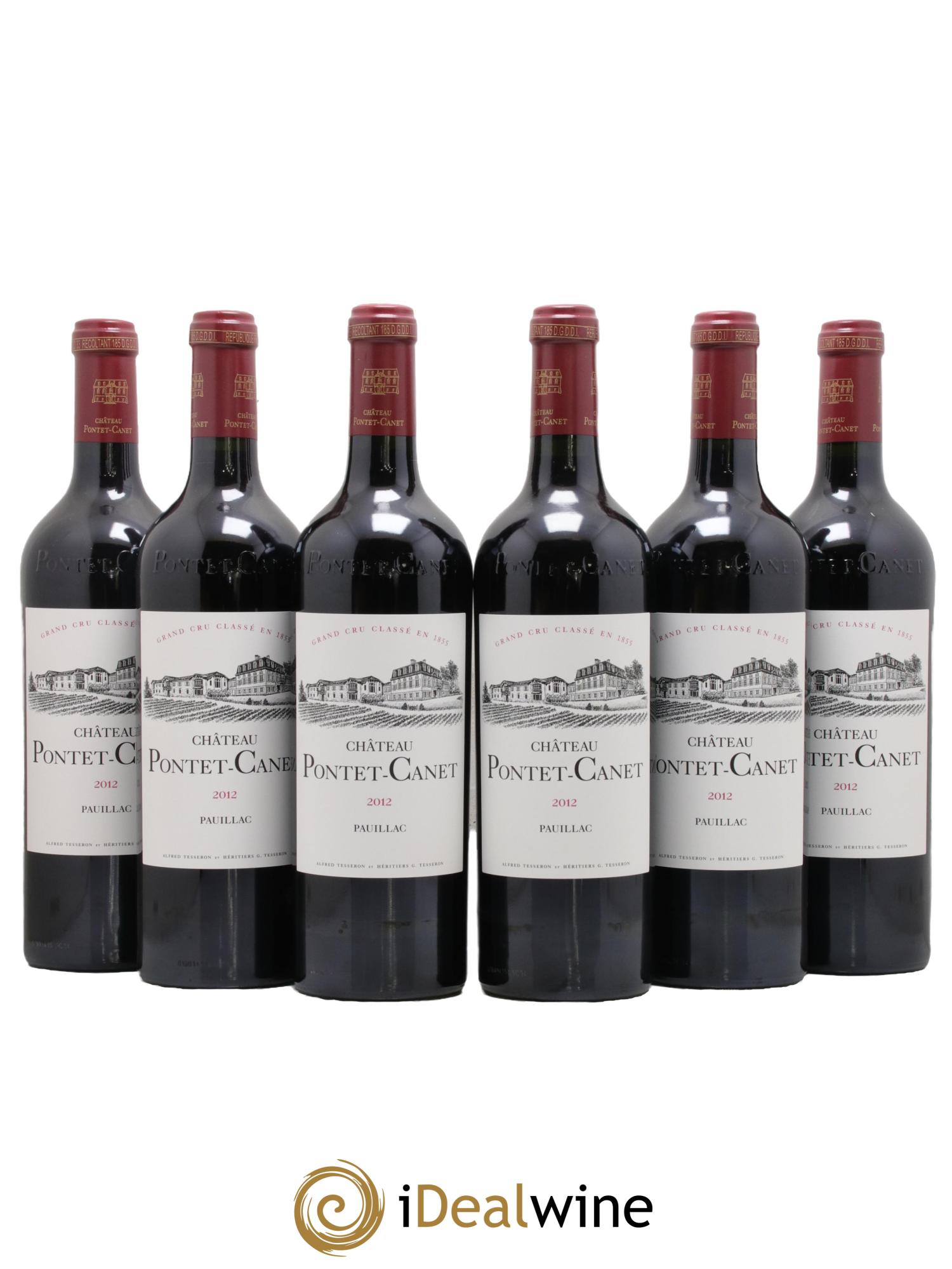 Château Pontet Canet 5ème Grand Cru Classé 2012 - Lot de 6 bouteilles - 0