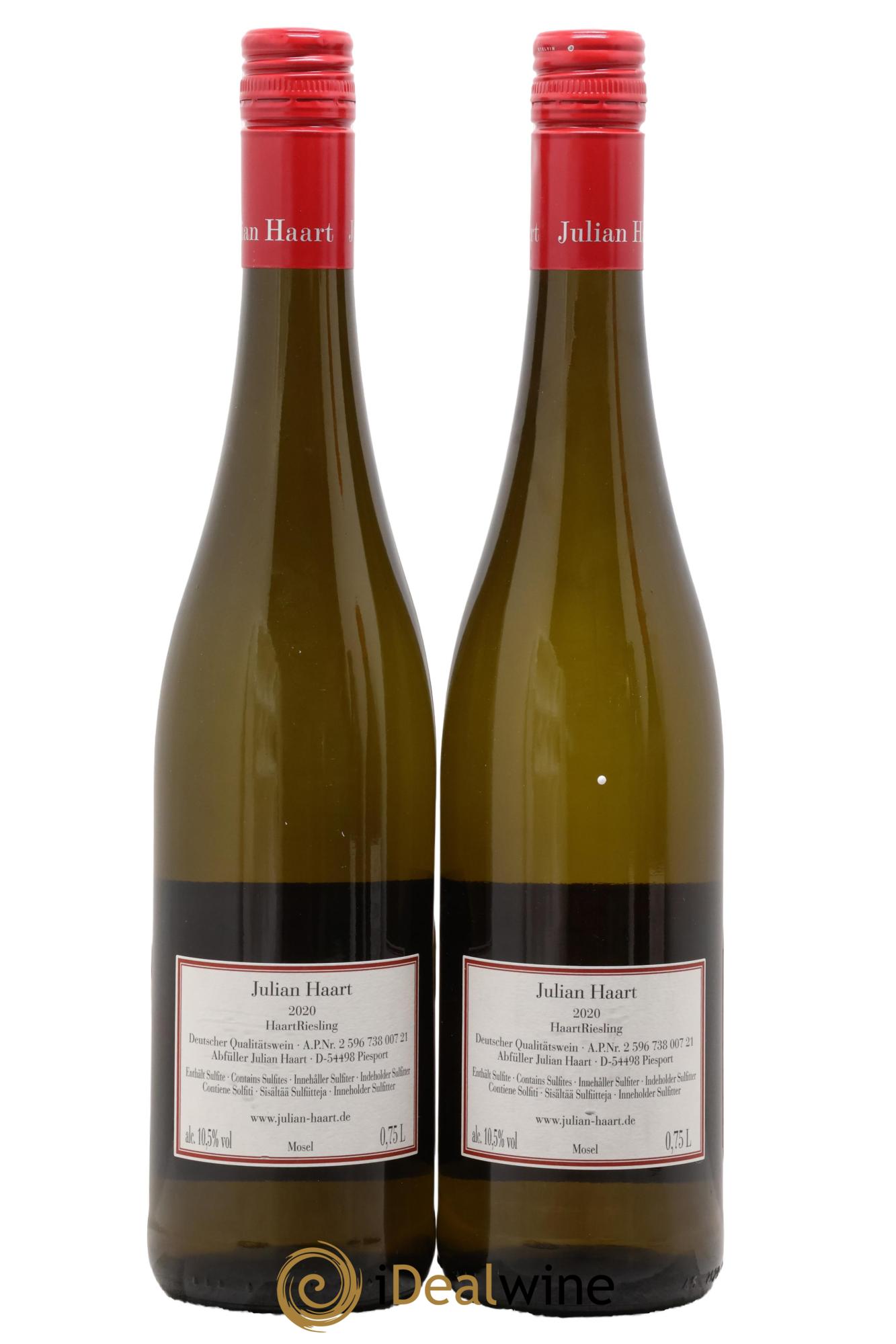 Allemagne Mosel-Saar HaartRiesling Julian Haart 2020 - Lot de 2 bouteilles - 1