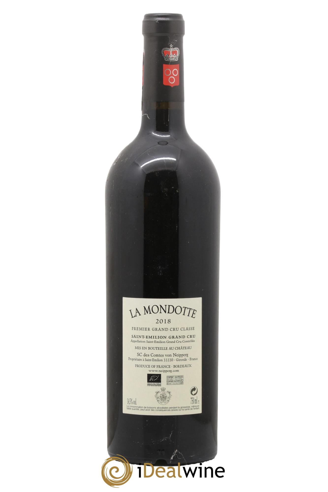 La Mondotte 1er Grand Cru Classé B depuis 2012 2018 - Lot de 1 bouteille - 1