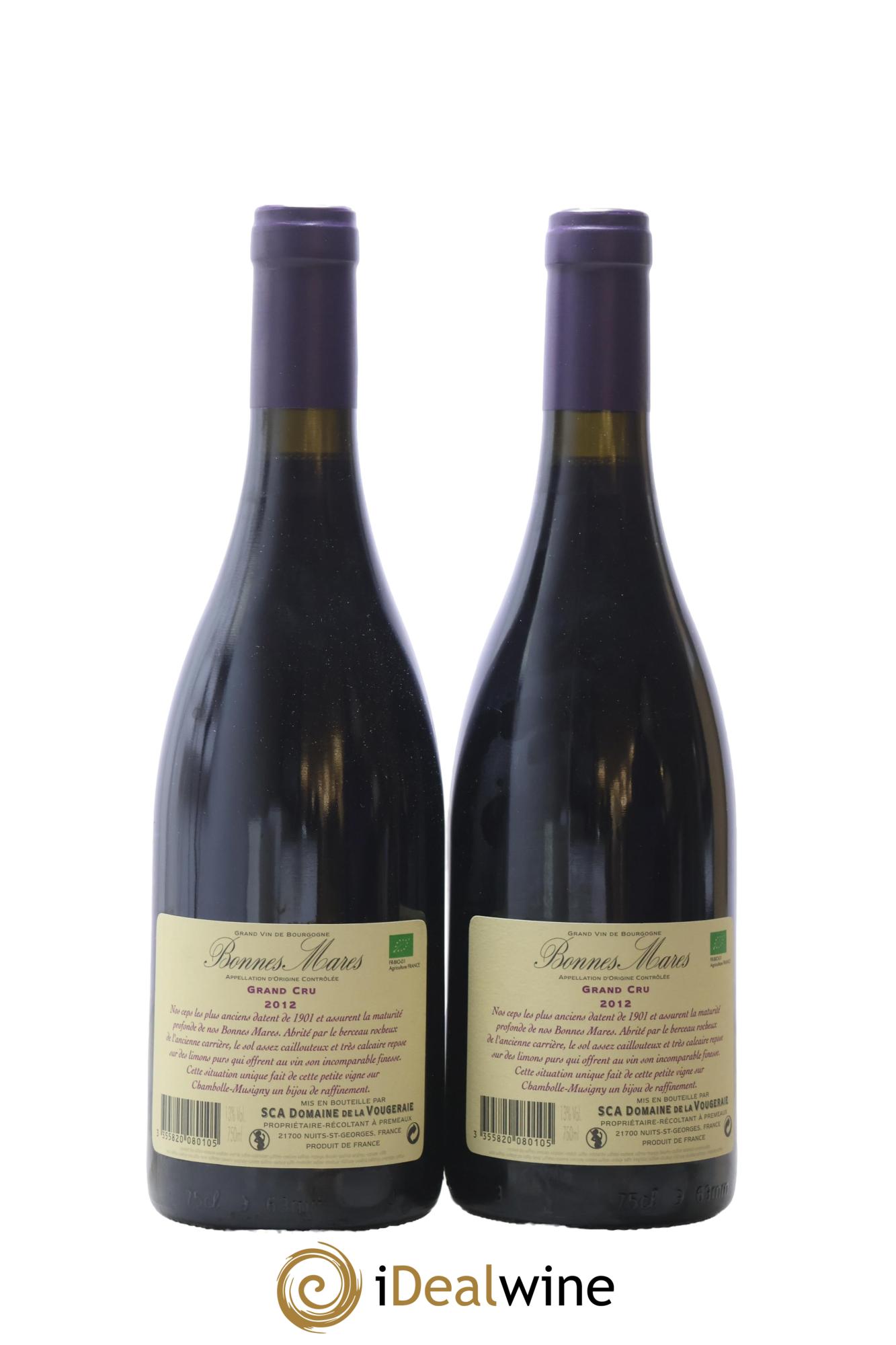 Bonnes-Mares Grand Cru La Vougeraie 2012 - Lotto di 2 bottiglie - 1