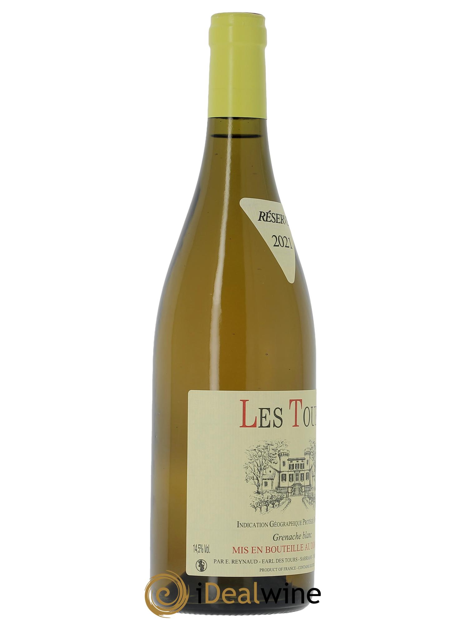 Vaucluse (Vin de Pays de Vaucluse) Les Tours Grenache Blanc Emmanuel Reynaud  2021 - Lot de 1 bouteille - 2