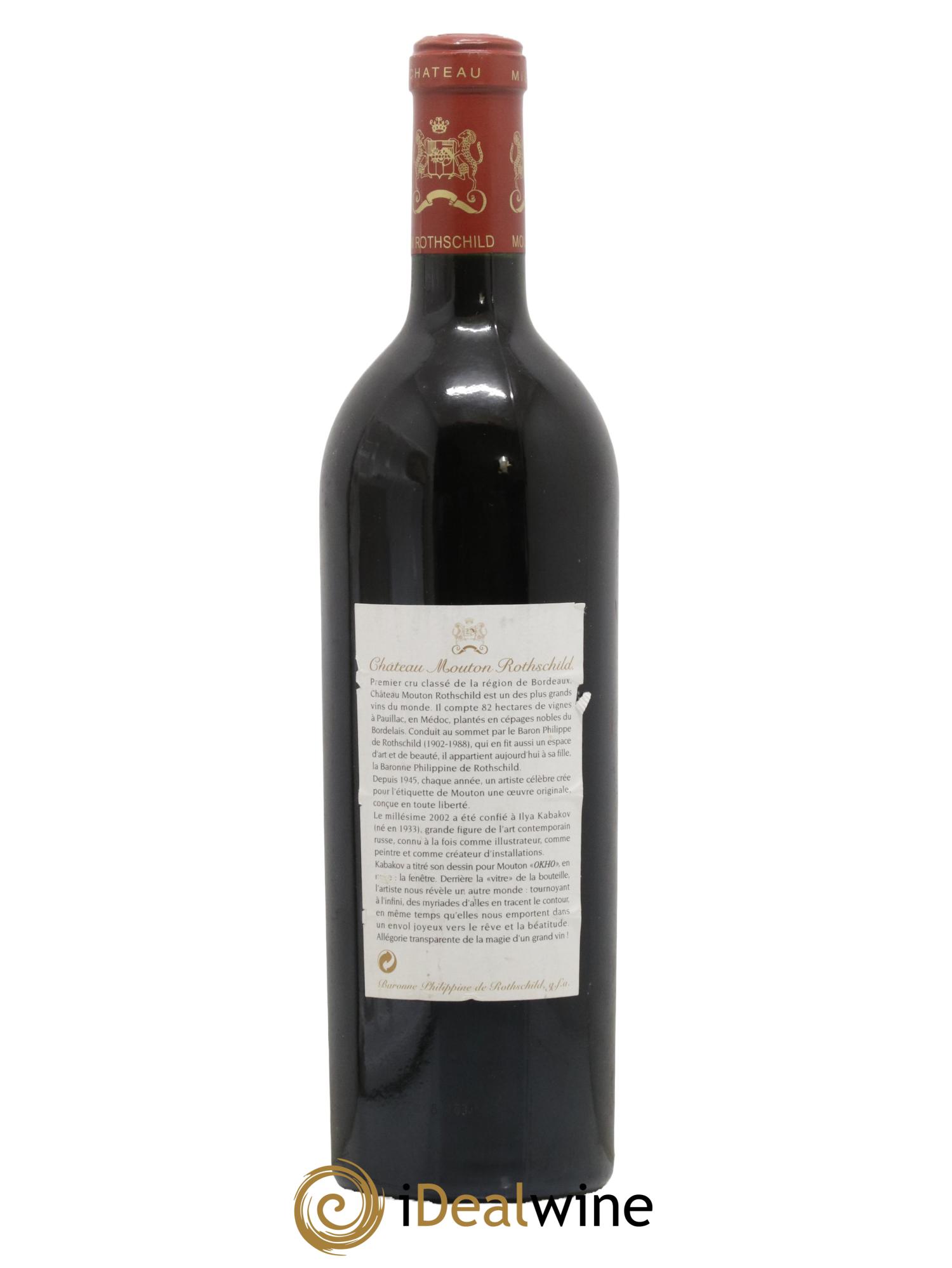 Château Mouton Rothschild 1er Grand Cru Classé 2002 - Lot de 1 bouteille - 1