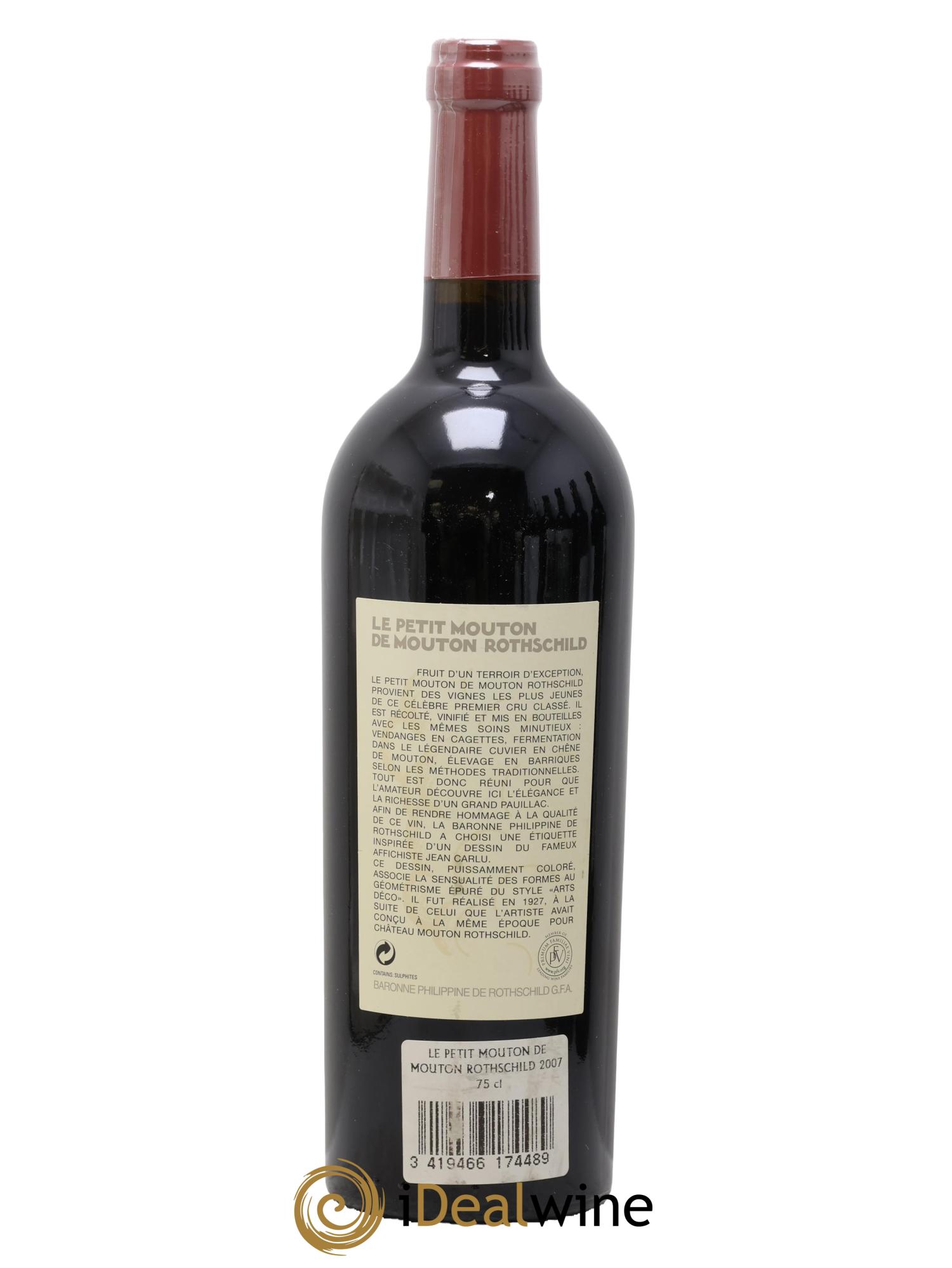 Petit Mouton Second Vin 2007 - Lot de 1 bouteille - 1