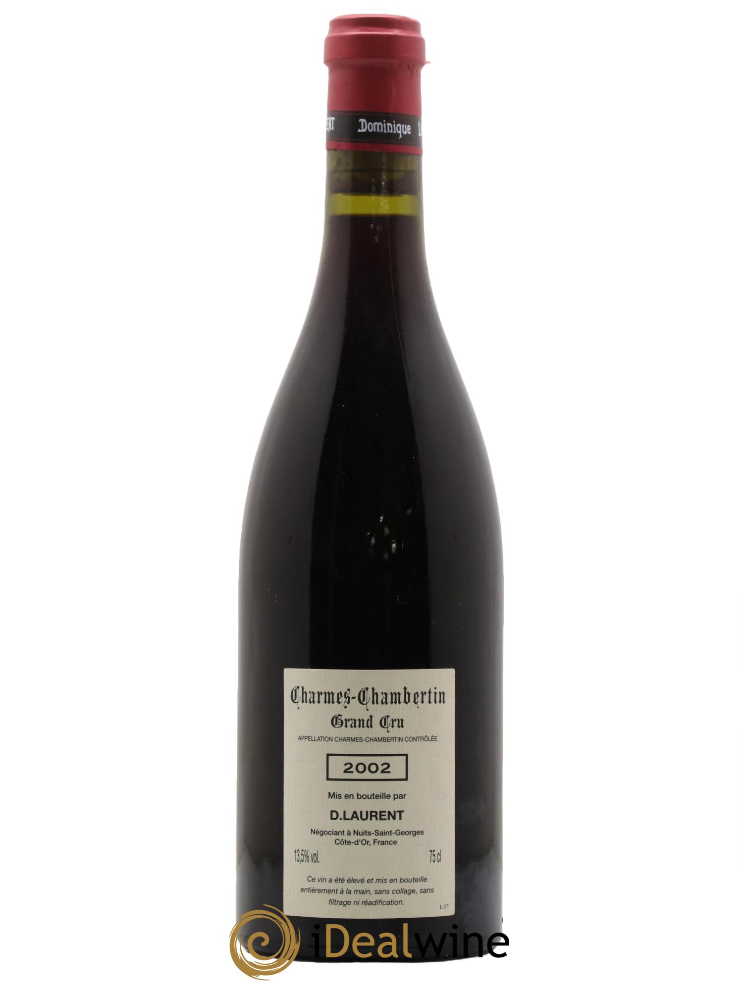Charmes-Chambertin Grand Cru Vieilles Vignes Dominique Laurent 2002 - Lot de 1 bouteille - 1