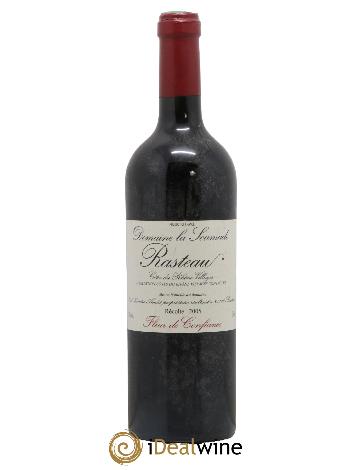 Rasteau Fleur de confiance La Soumade (Domaine) 2005 - Lot de 1 bouteille - 0