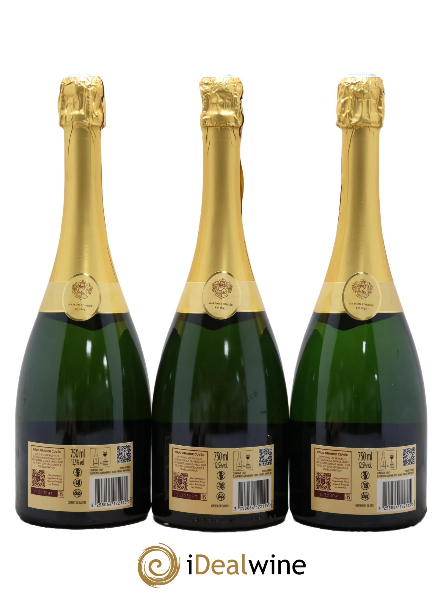 Grande Cuvée Brut - 172ème édition Krug - Lotto di 3 bottiglie - 1