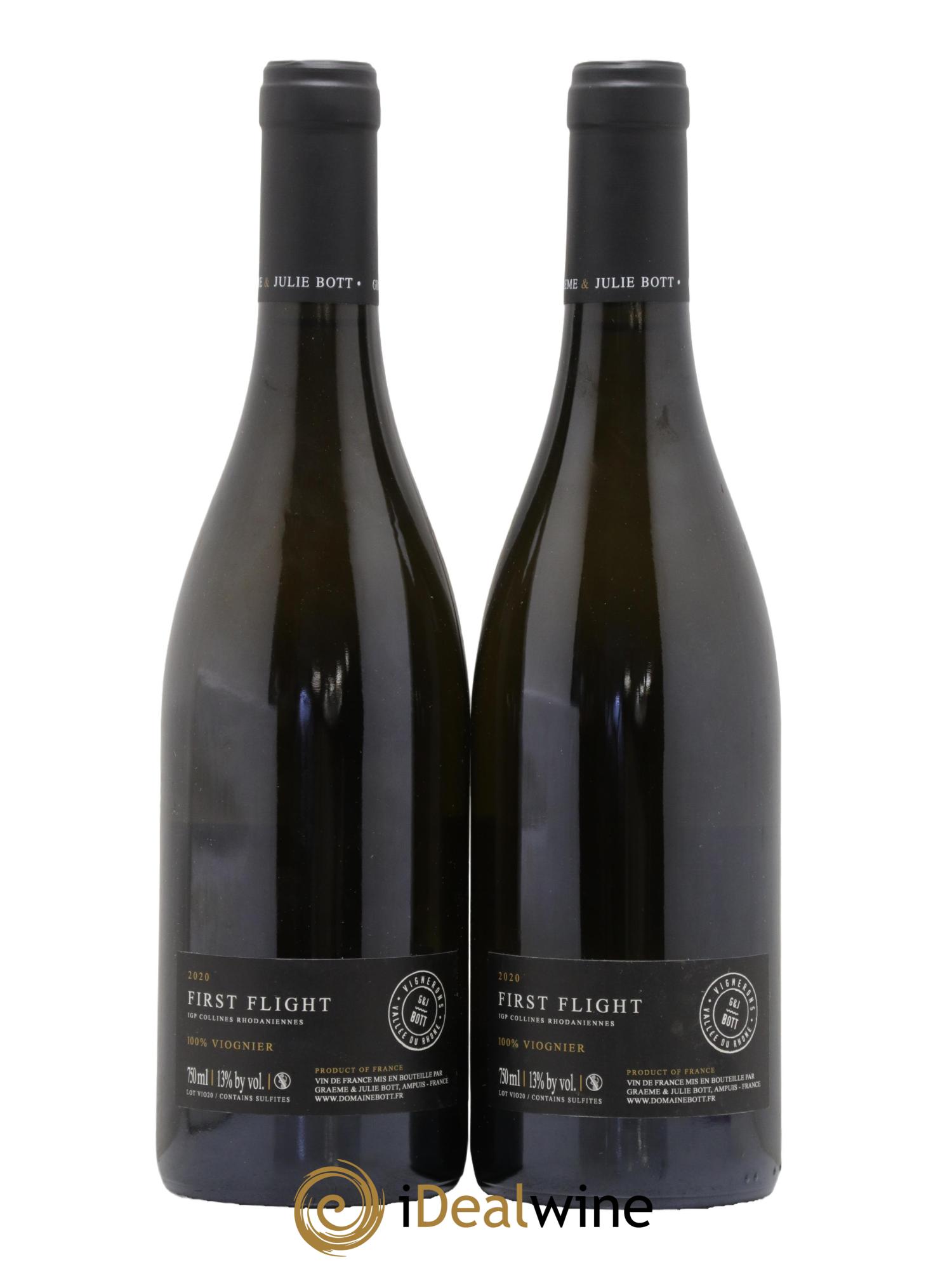 Collines Rhodaniennes Viognier First Flight Graeme & Julie Bott 2020 - Lot de 2 bouteilles - 1