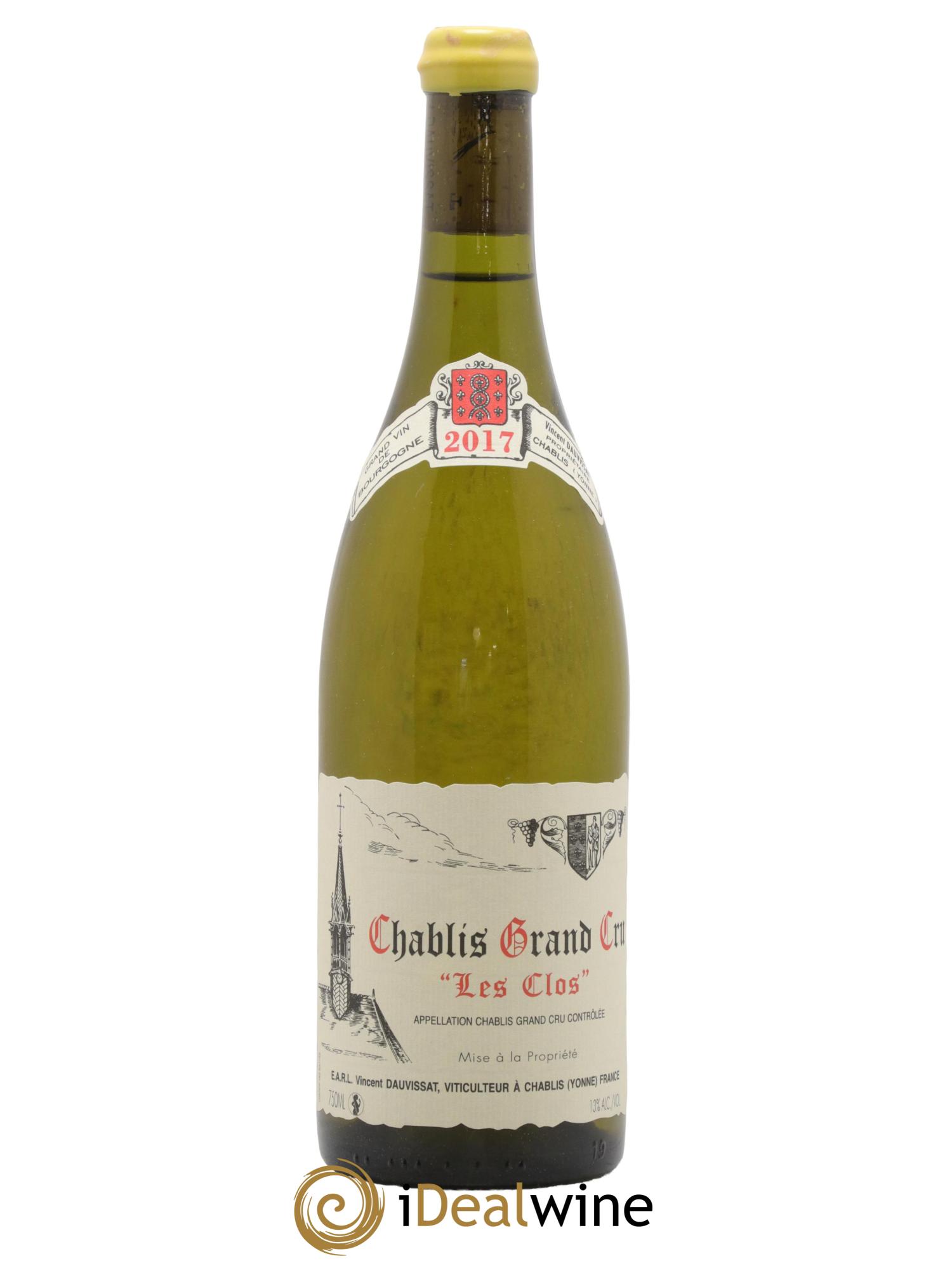 Chablis Grand Cru Les Clos Vincent Dauvissat (Domaine) 2017 - Lot de 1 bouteille - 0