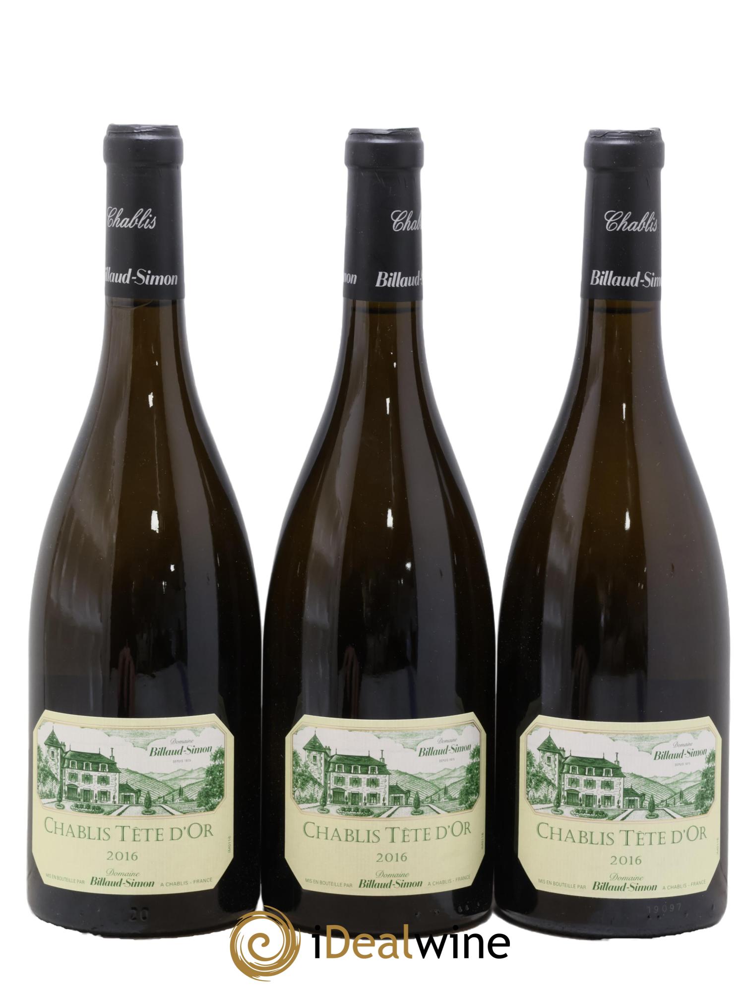 Chablis Tête d'Or Billaud-Simon (Domaine) 2016 - Lot de 3 bouteilles - 0