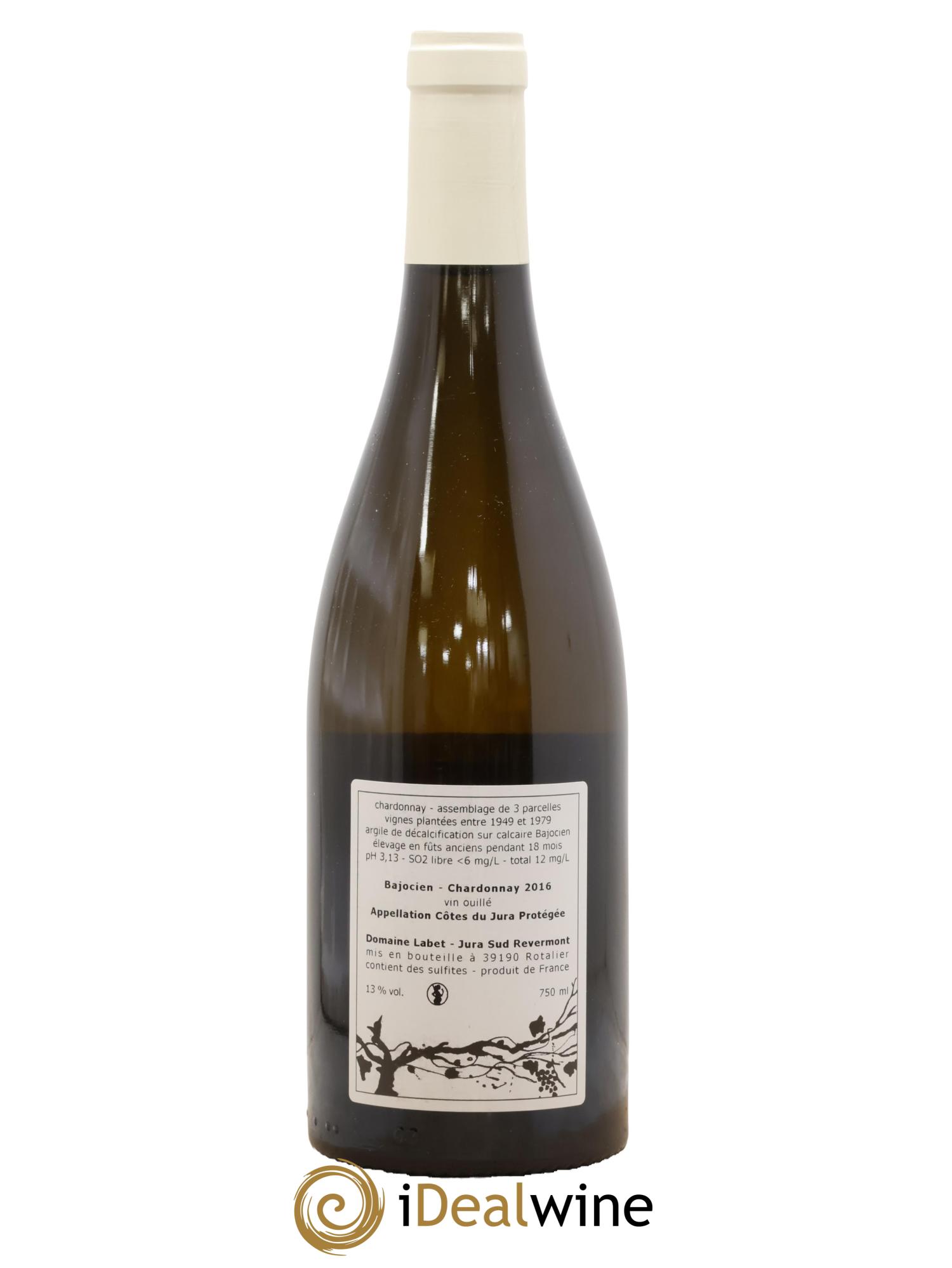 Côtes du Jura Chardonnay Bajocien Romain - Julien  - Charline Labet 2016 - Lot de 1 bouteille - 1