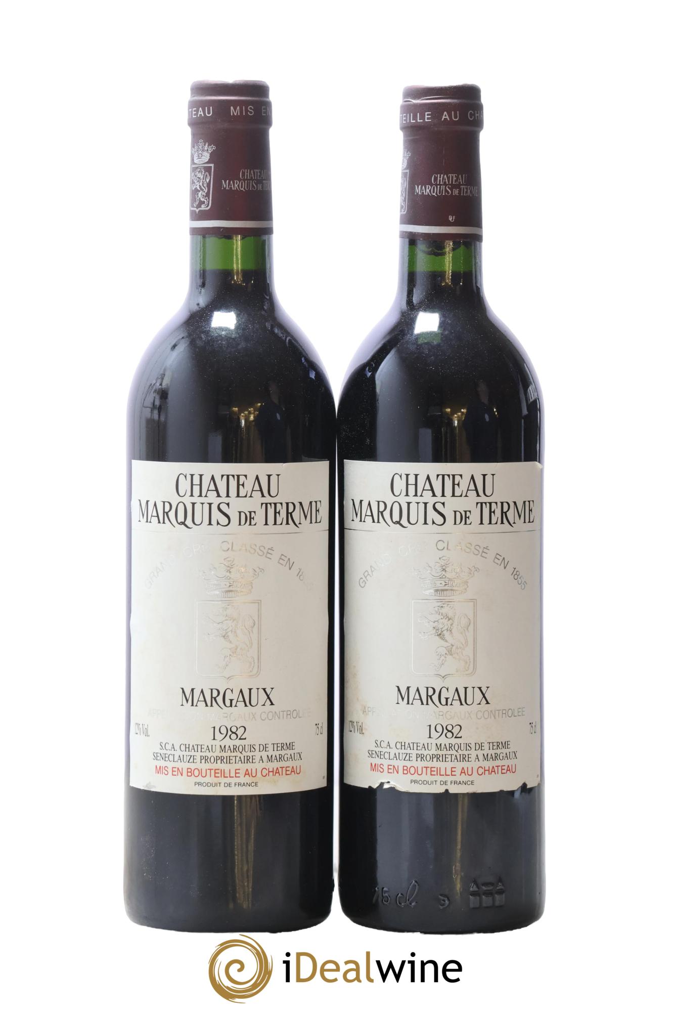 Château Marquis de Terme 4ème Grand Cru Classé 1982 - Posten von 2 Flaschen - 0