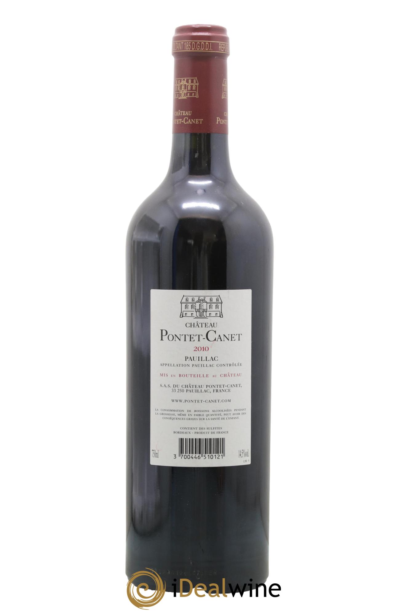 Château Pontet Canet 5ème Grand Cru Classé 2010 - Lot of 1 bottle - 1