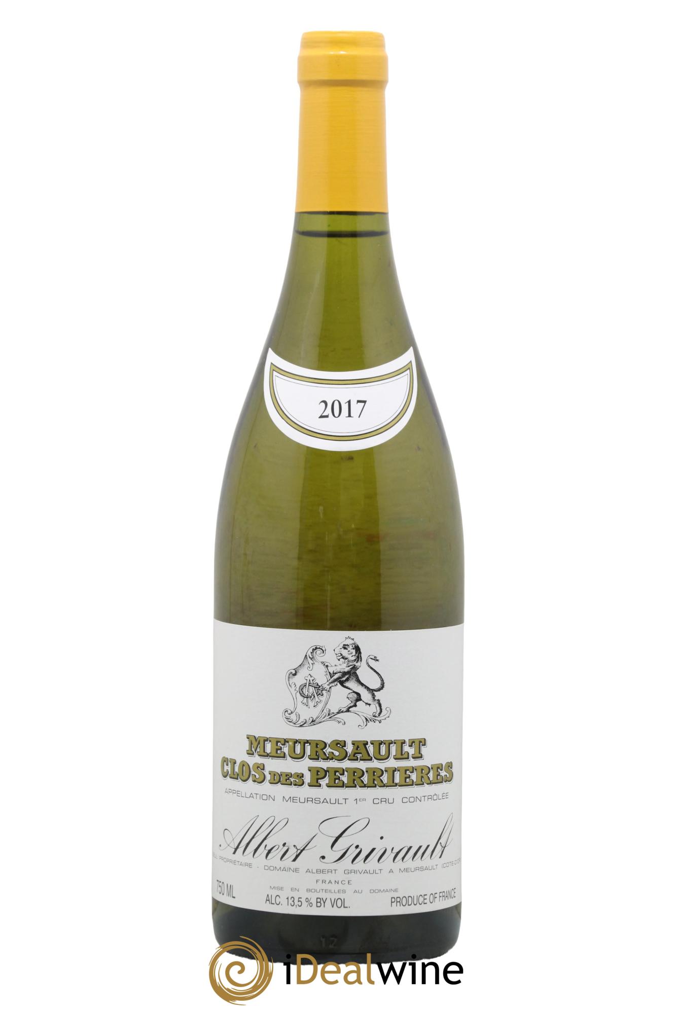 Meursault 1er Cru Clos des Perrières Monopole Albert Grivault 2017 - Lot de 1 bouteille - 0