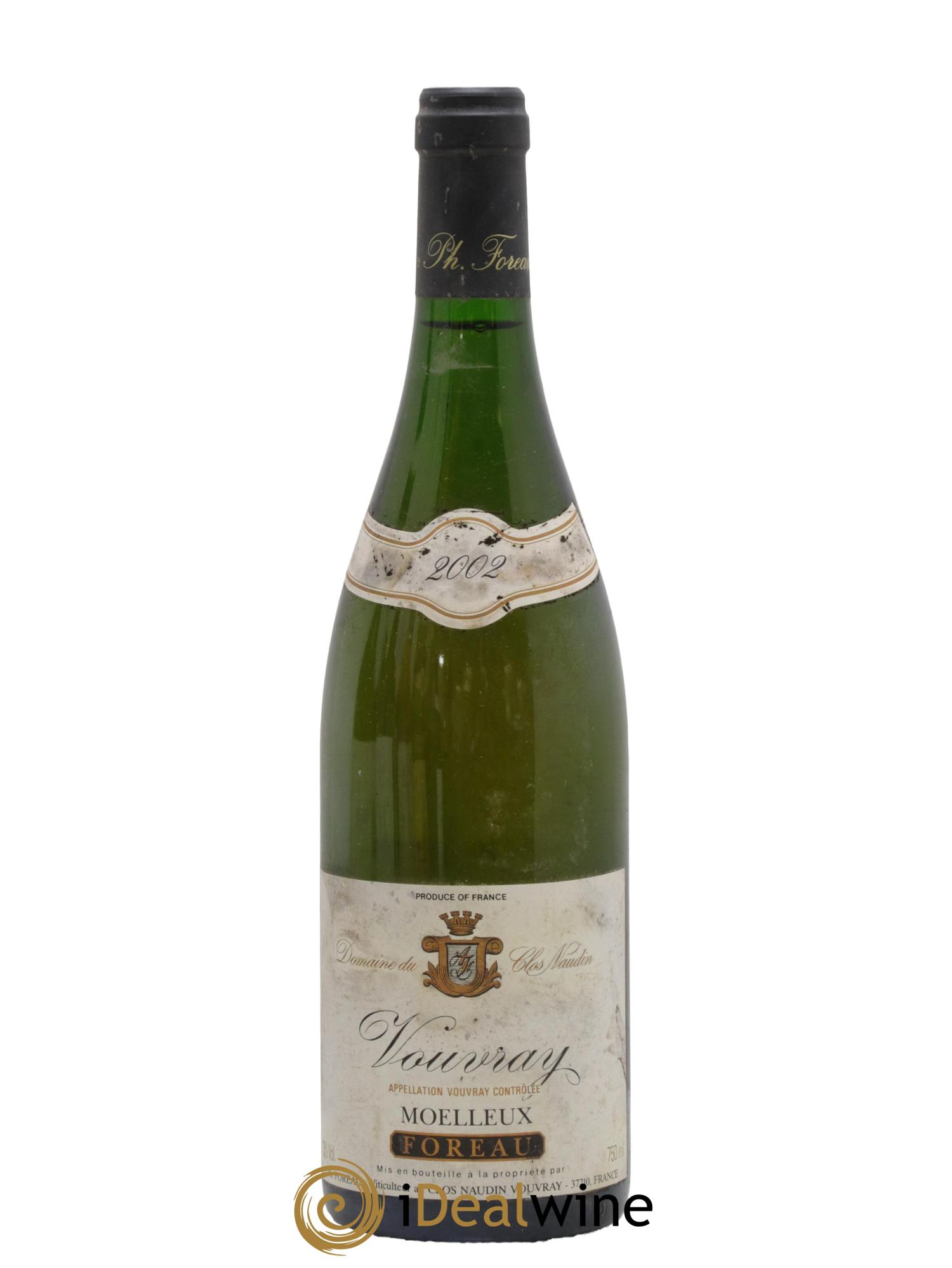 Vouvray Moelleux Clos Naudin - Philippe Foreau 2002 - Lot de 1 bouteille - 0