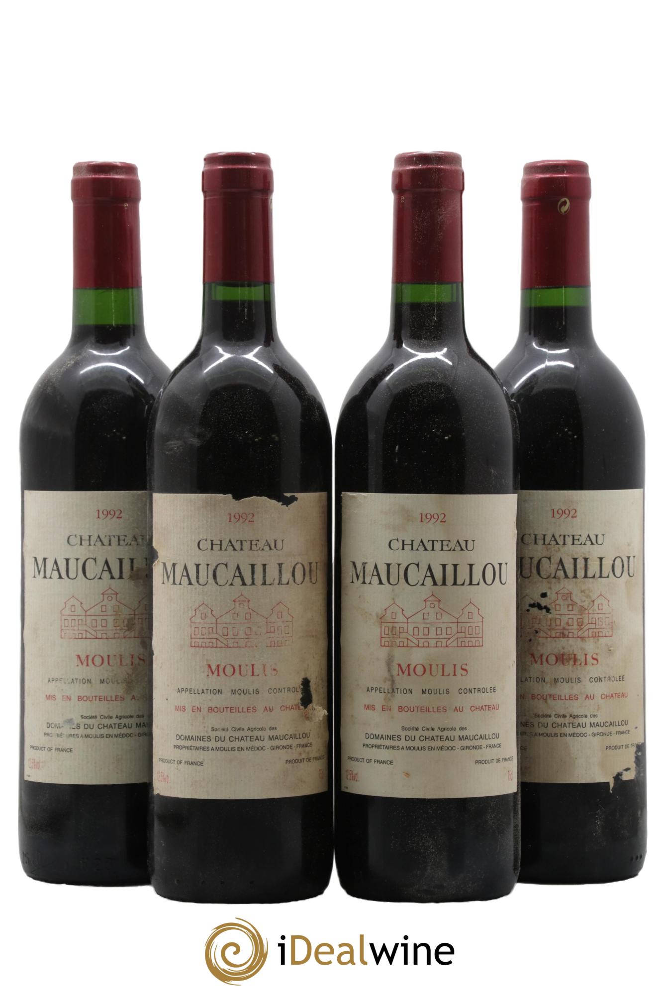 Château Maucaillou 1992 - Lotto di 4 bottiglie - 0